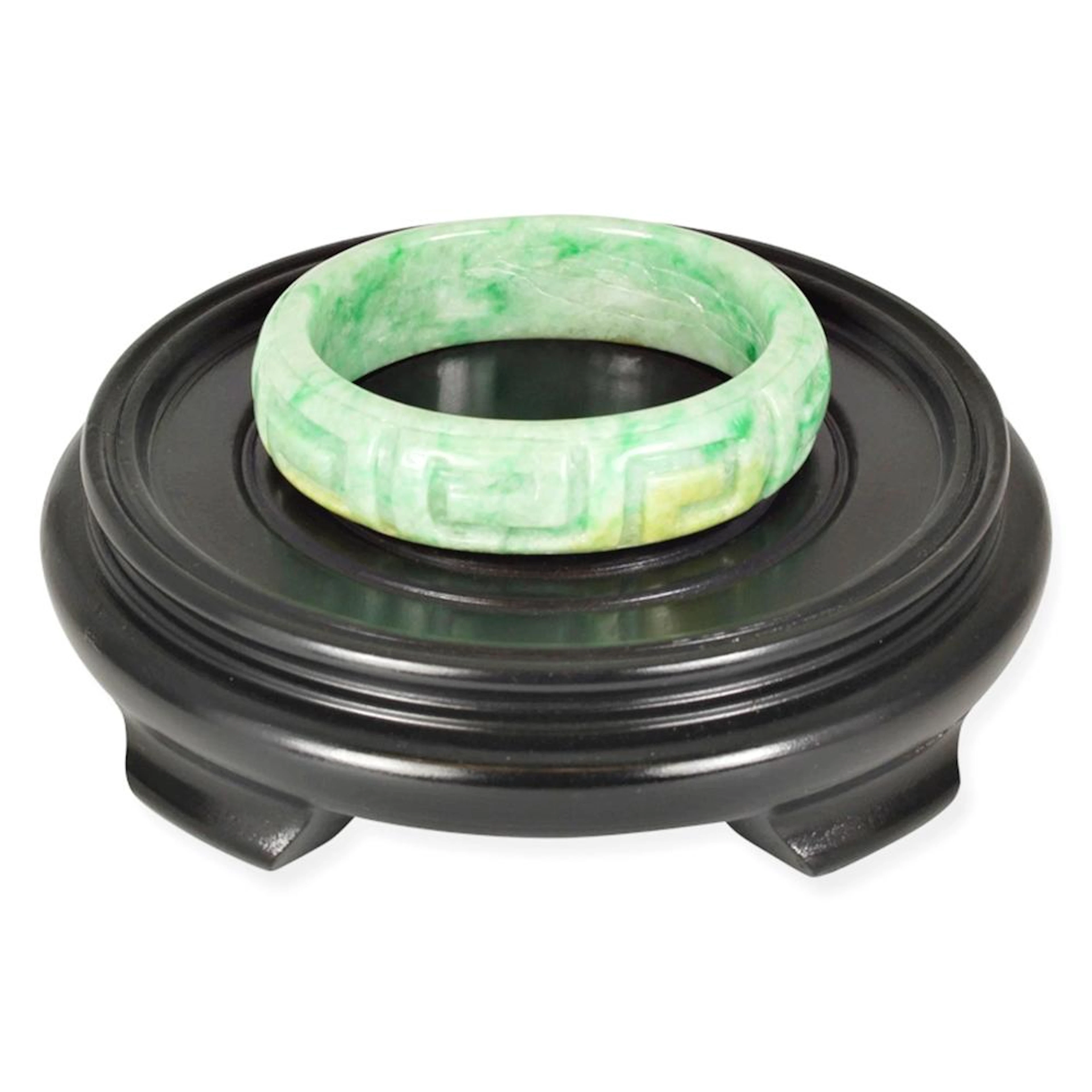 All Natural Green Jade Bangle