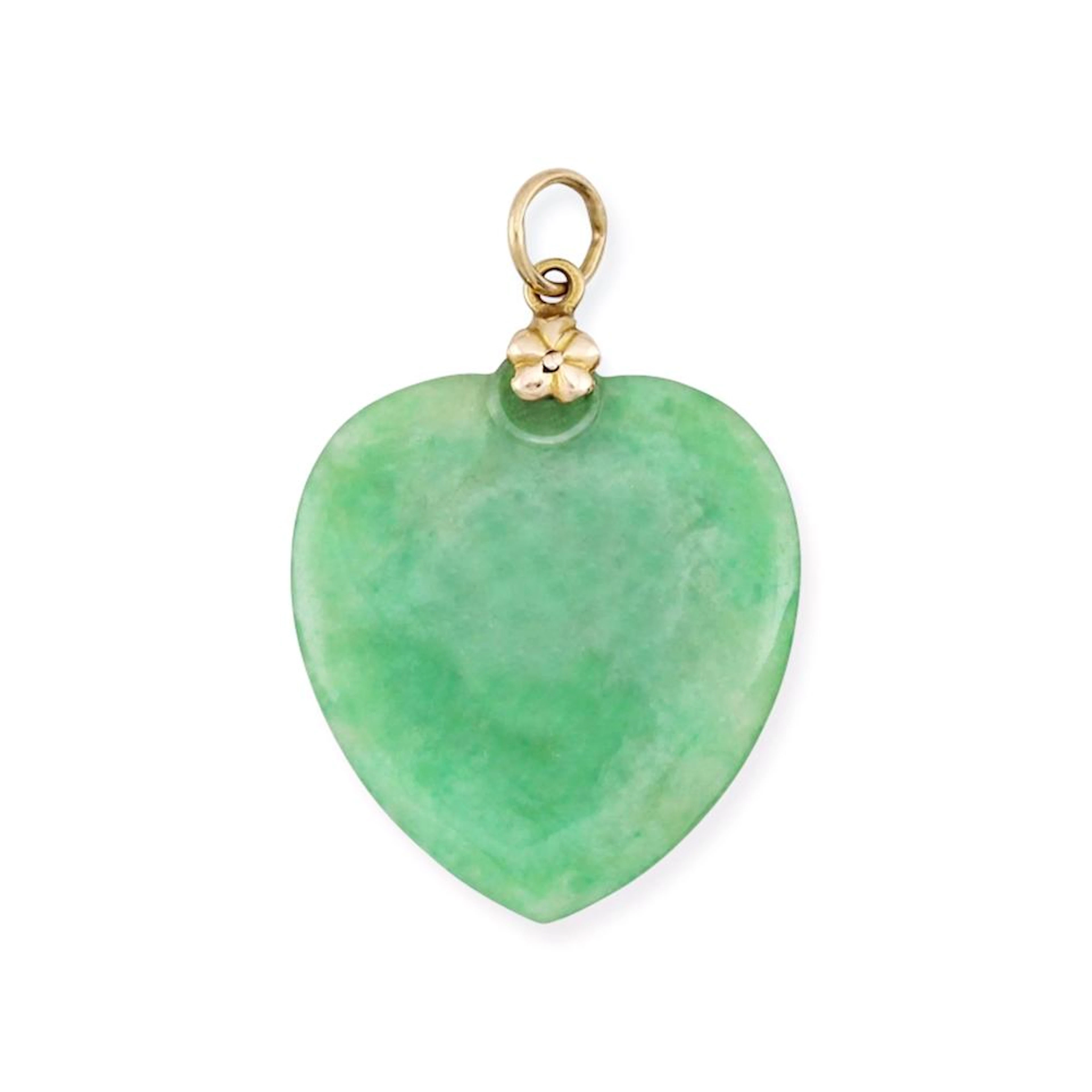 All Natural Green Jade Pendant