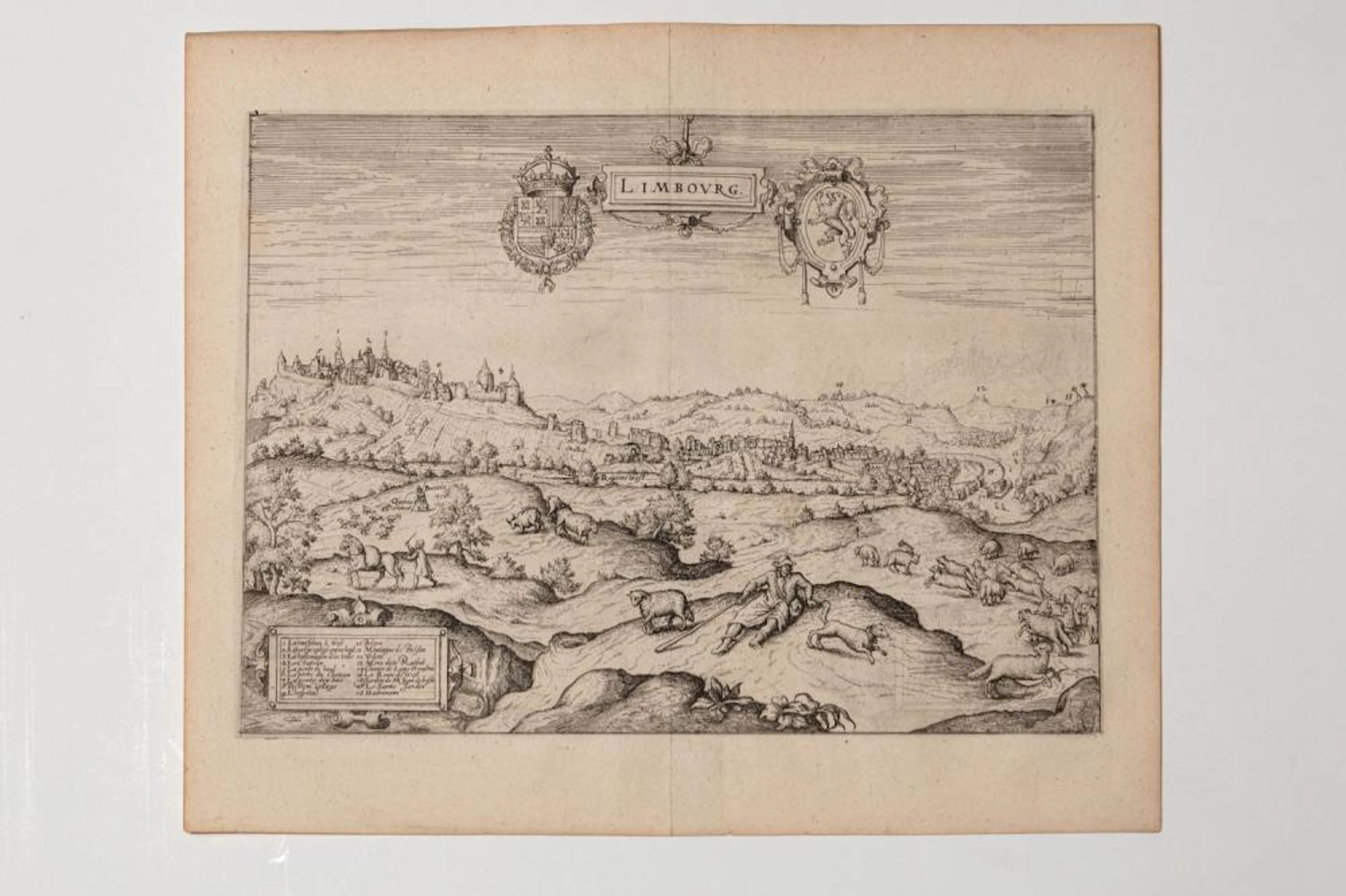 [LIMBOURG]. Lodovico GUICCIARDINI (1541-1589). Limbourg. Vue gravé de la vi