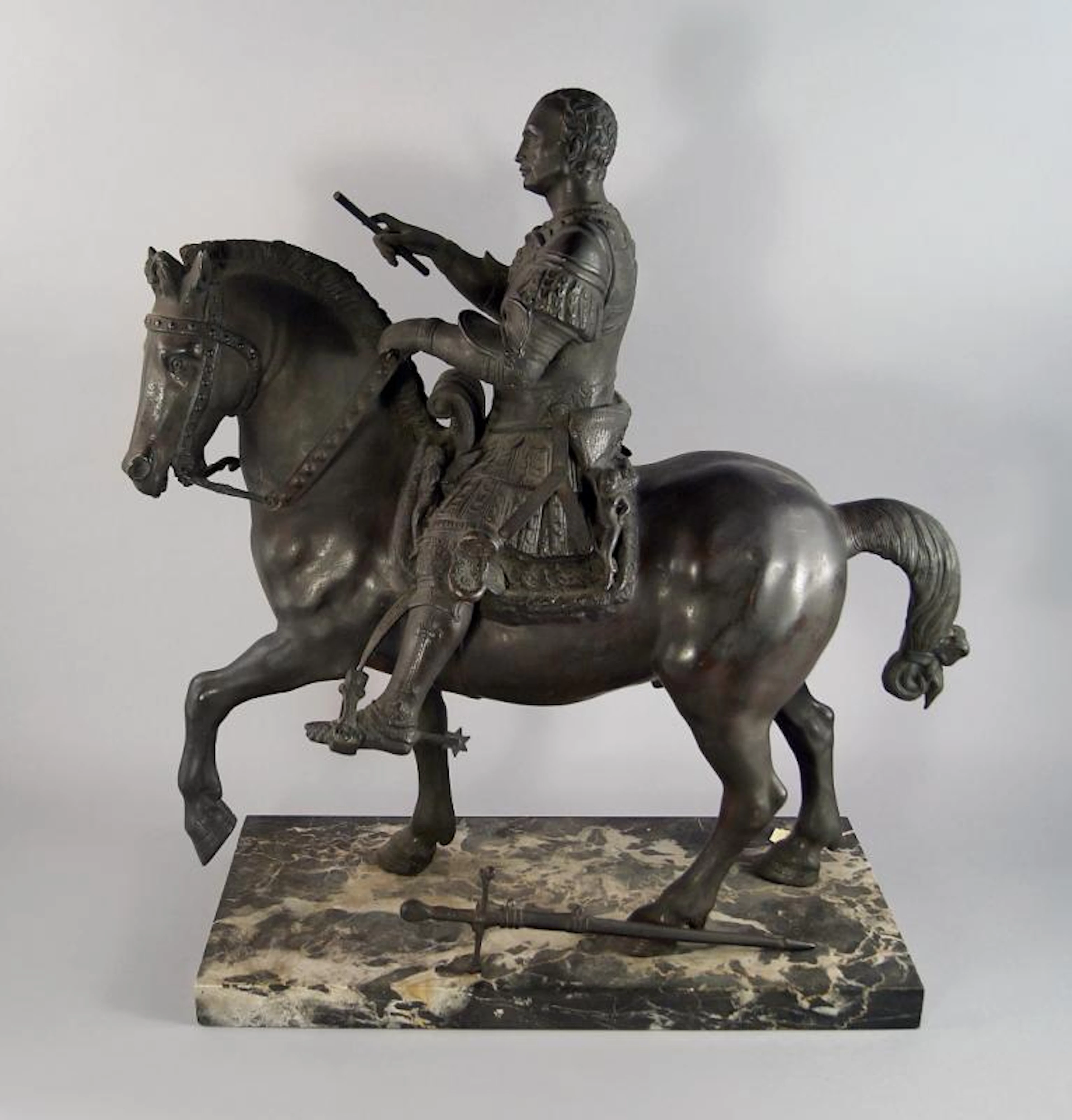 After Donatello, Italian c.1386-1466, a filled bronze model of the