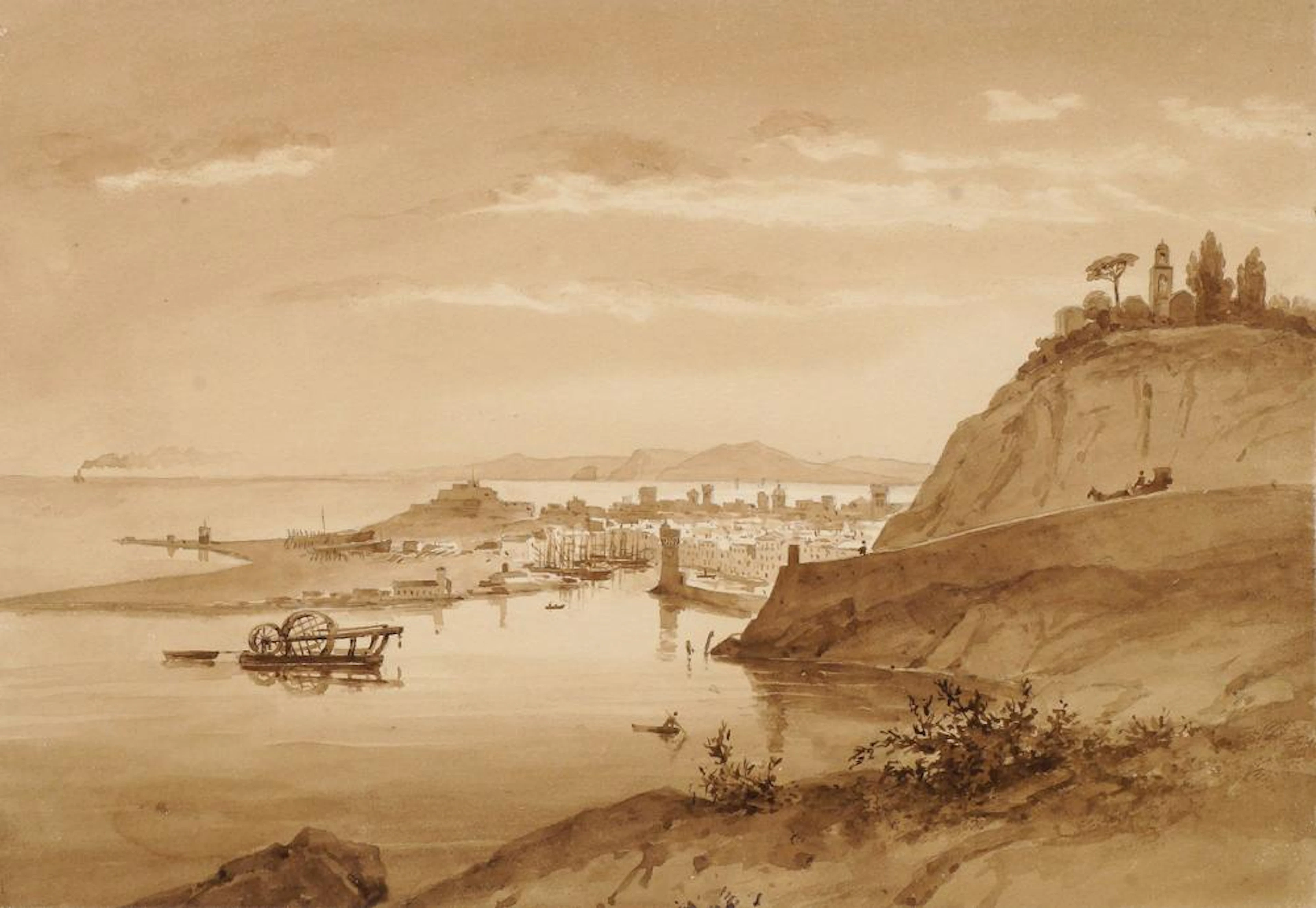 Attributed to Carl Frederick Aagaard, Danish 1833-1895- Italianate