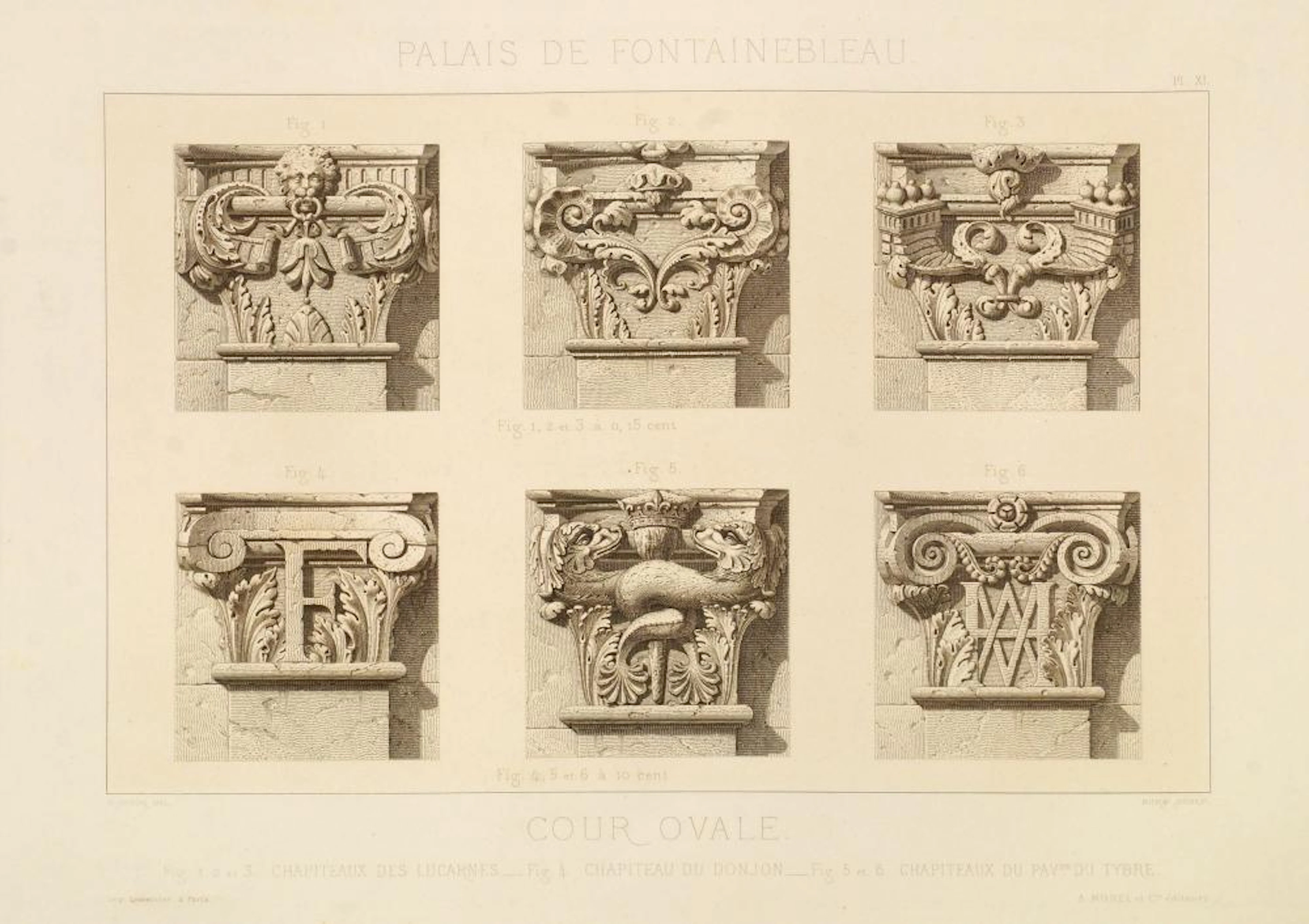 MARCUS CHECK MEDIUMRodolphe Pfnor, French 1824-1909- ''Palais de Fontainebleau''