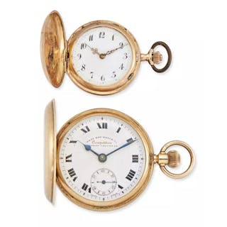 Two 14ct gold fob watchesComprising: a 14ct gold keyless...