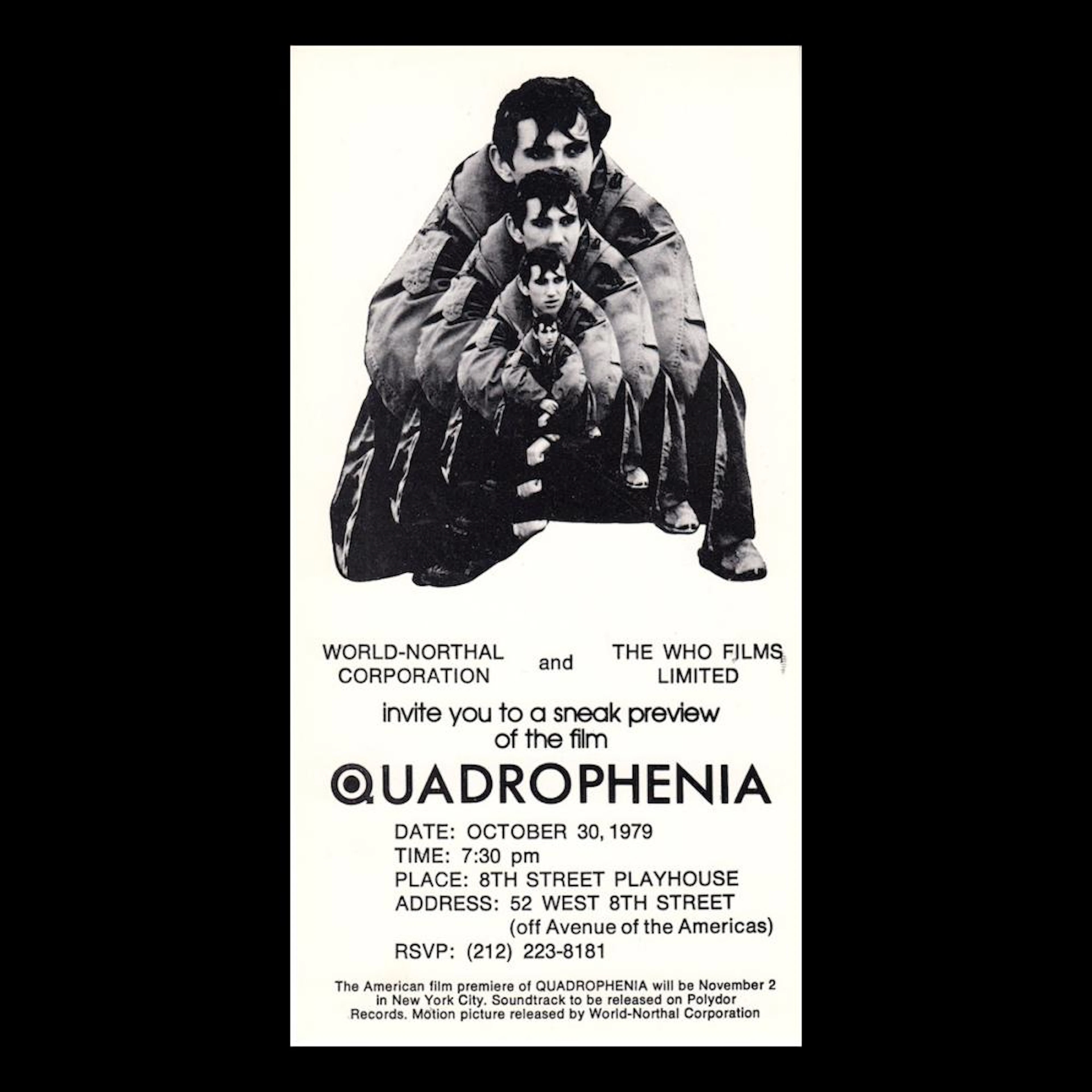 The Who - Quadrophenia - 1979 Movie Premiere Handbill