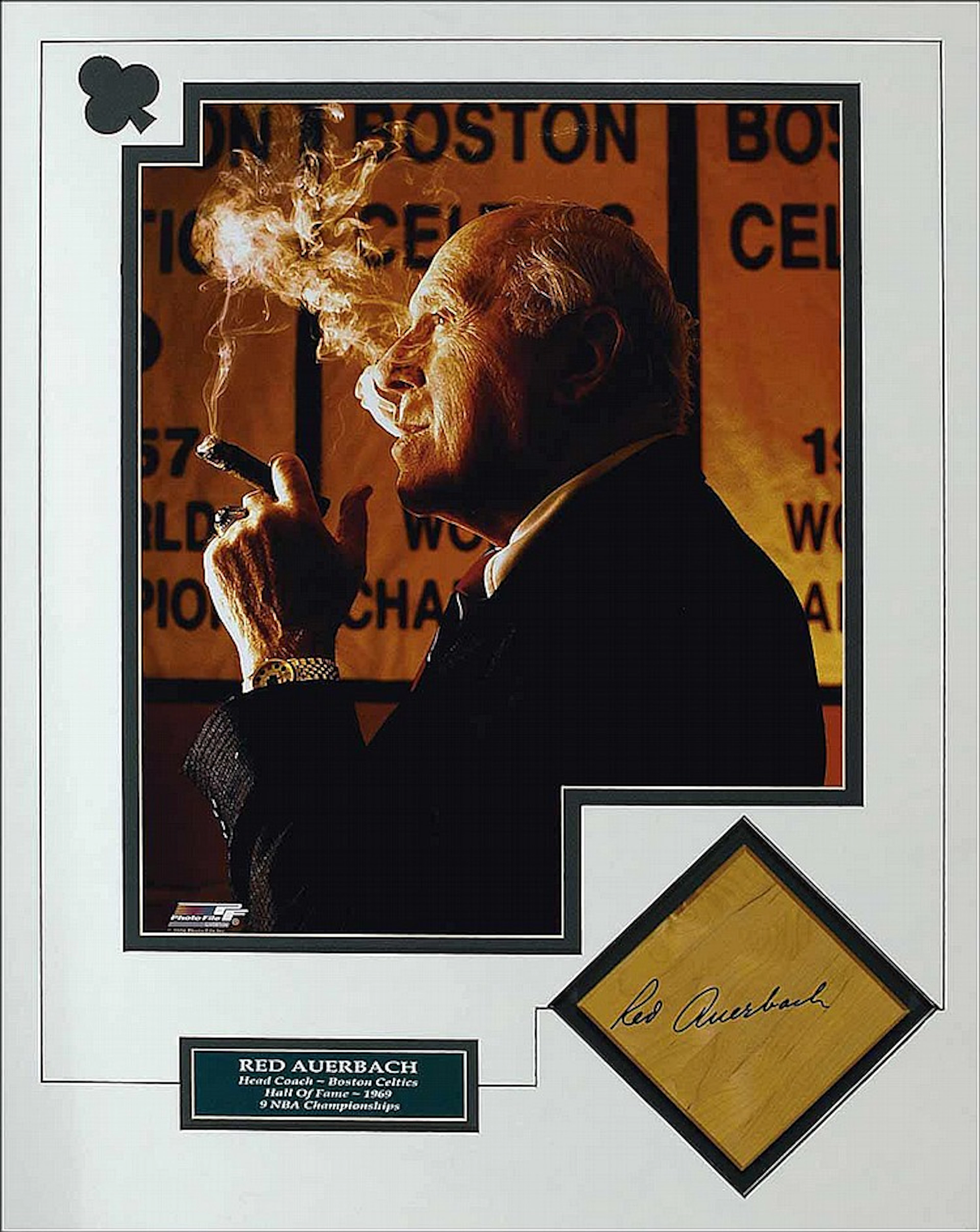 Red Auerbach: Wooden basketball floorboard