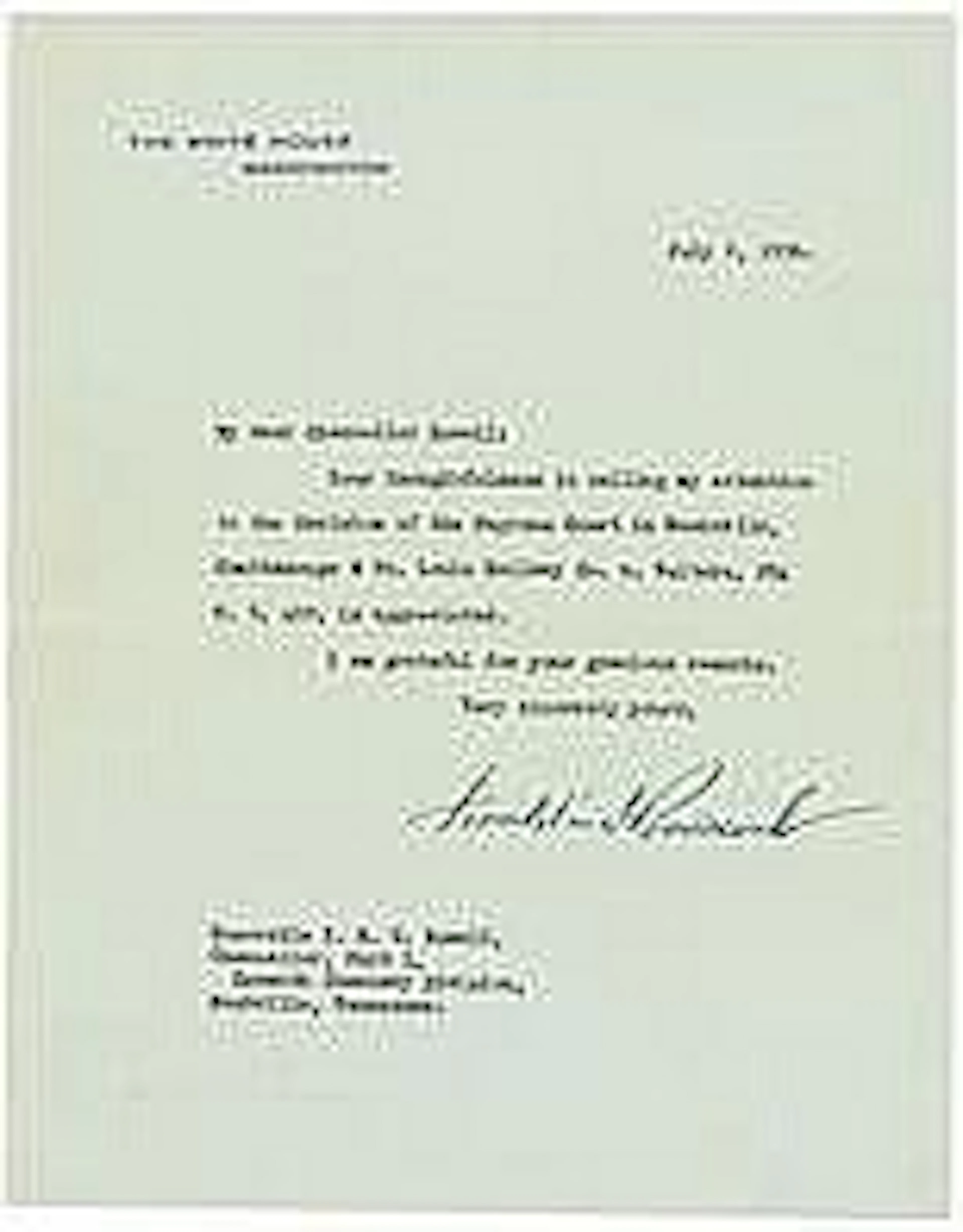 Autograph - Franklin D. Roosevelt