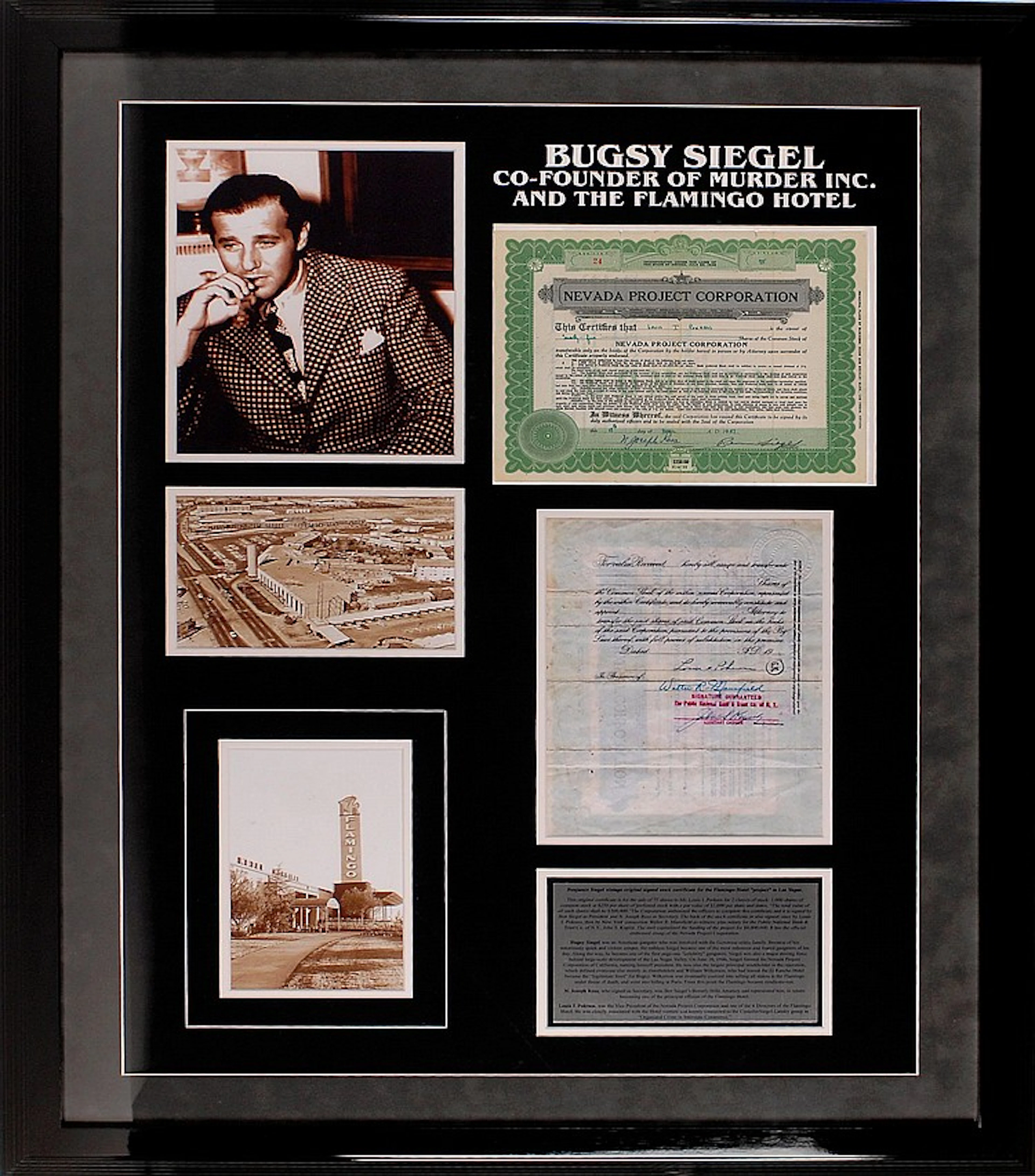 Bugsy Siegel Stock Certificate