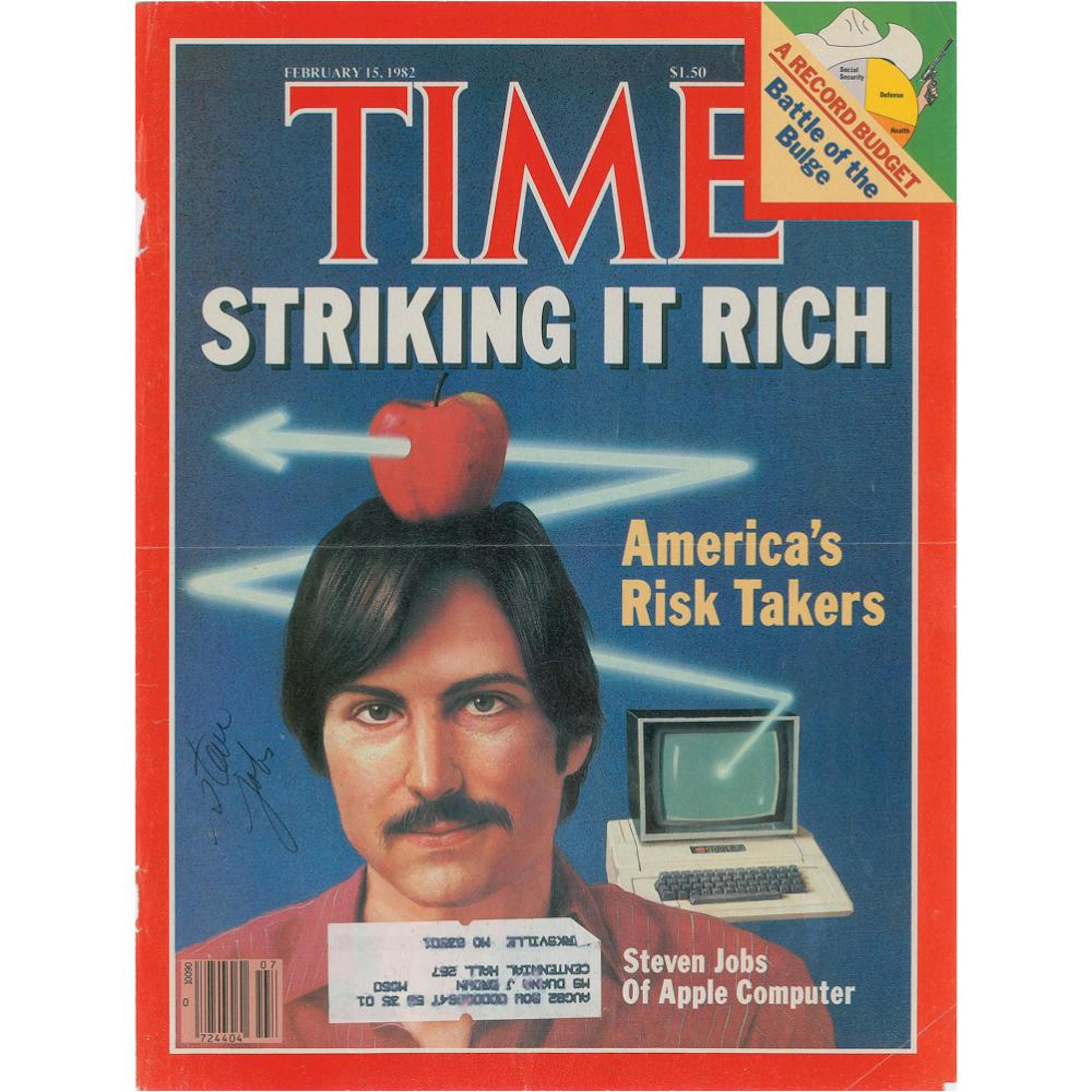 Steve Jobs Signed Time Magazine Cover
