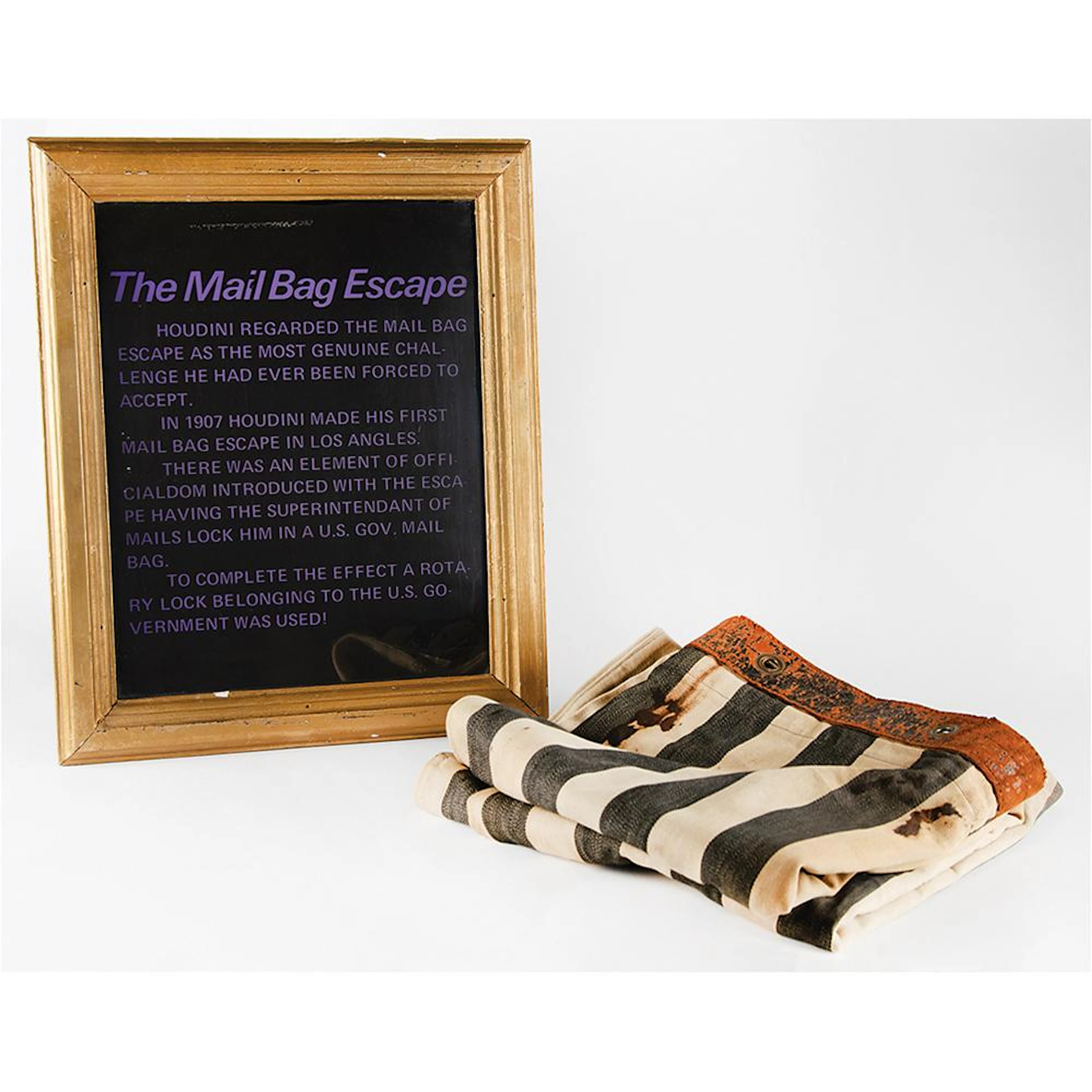 Harry Houdini's Personally-Owned Mail Bag Escape Trick