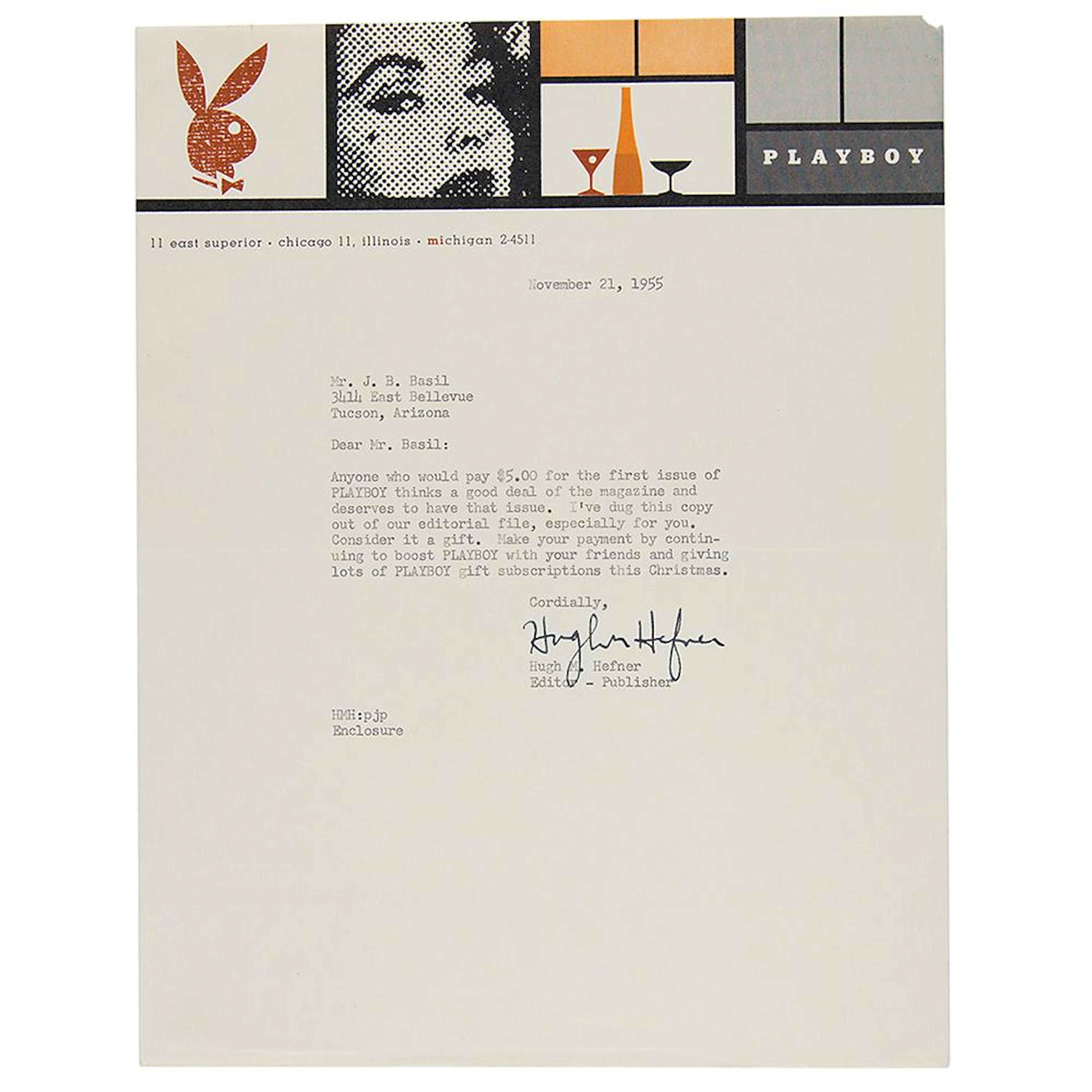 Hugh Hefner Personally Gifted First Printing of Playboy...