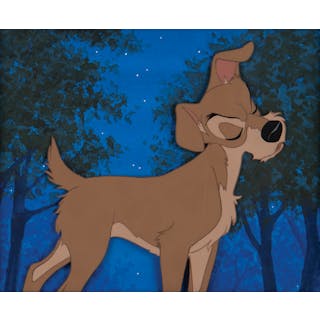 Tramp production cel from Lady and the Tramp