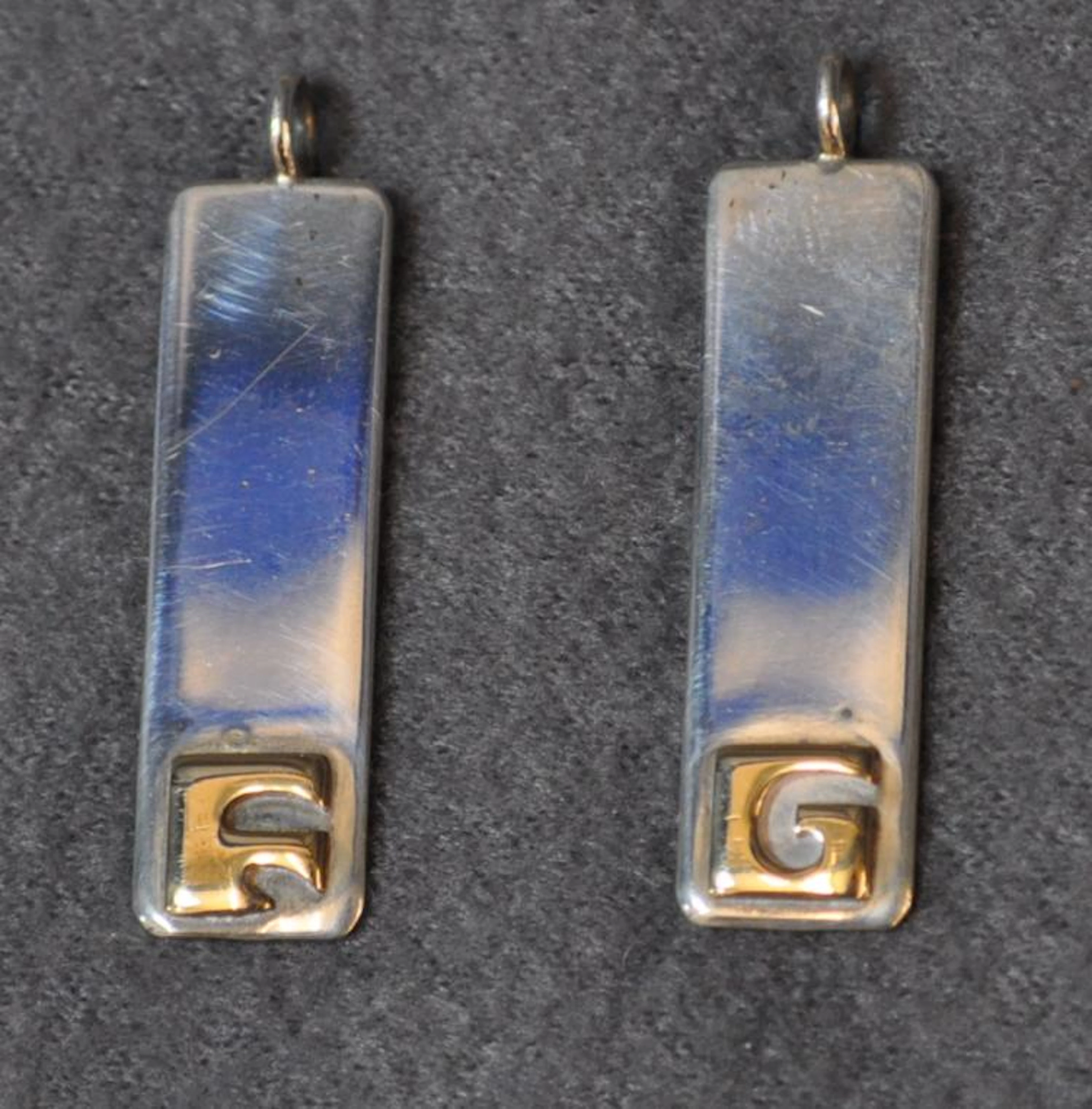 2 LEONDRE DOSKOW 14K STERLING SILVER CHARMS F & G XW