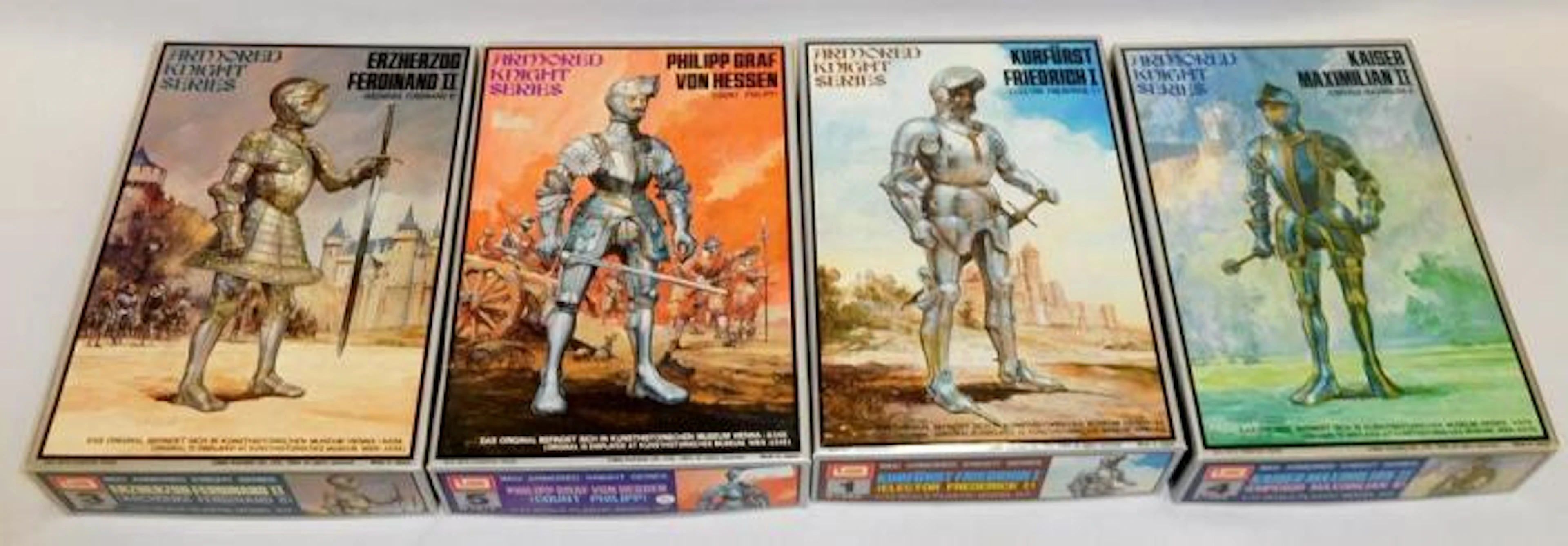 Vintage 1984 Set of 4 Imai Japan Armored Knight Series Model Kits SEALED