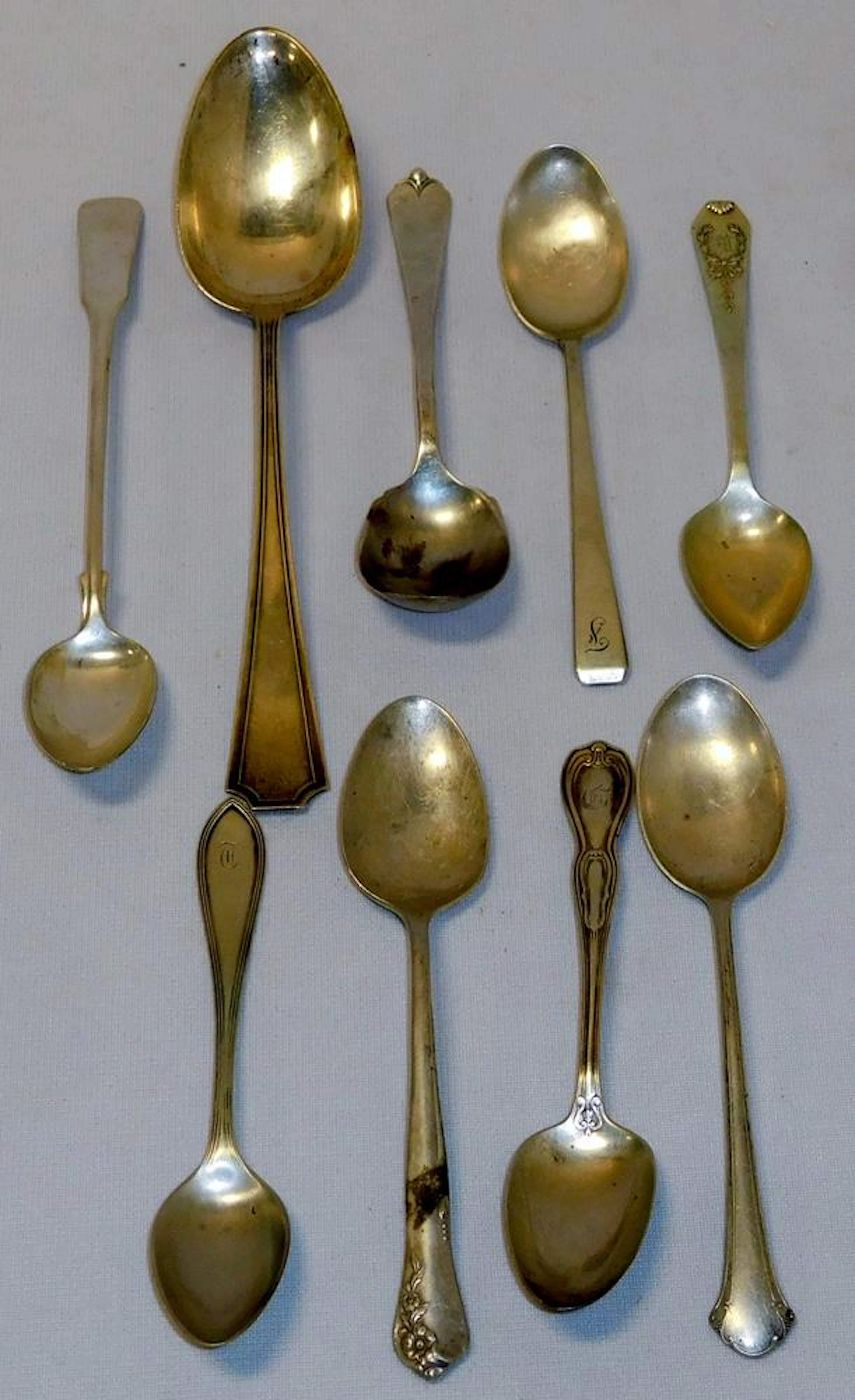 Lot of 9 Sterling Silver Spoons (Towle, Oneida, etc. 279.2g)