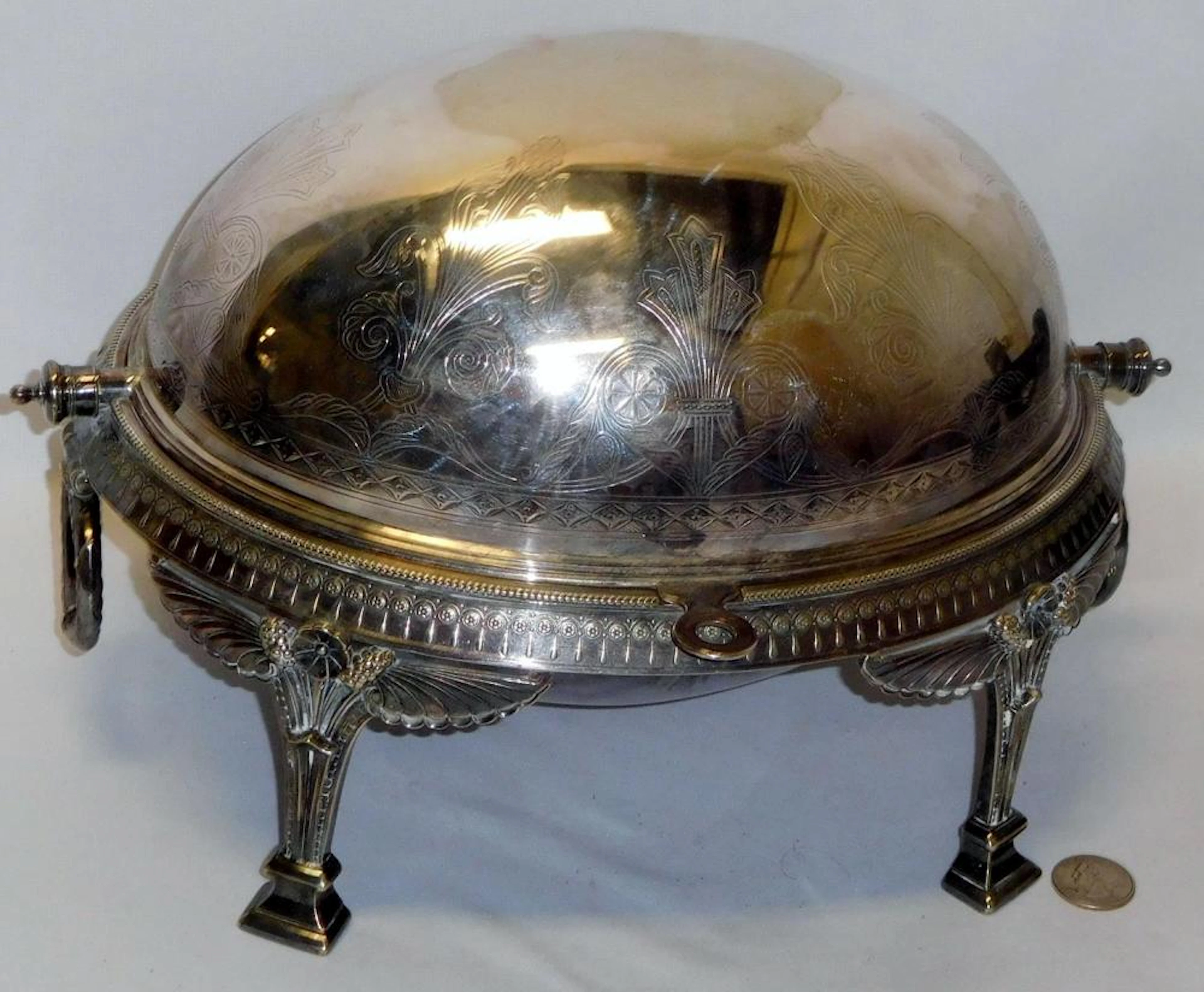 Antique Elkington & Co. Ornate Silver-plate Server