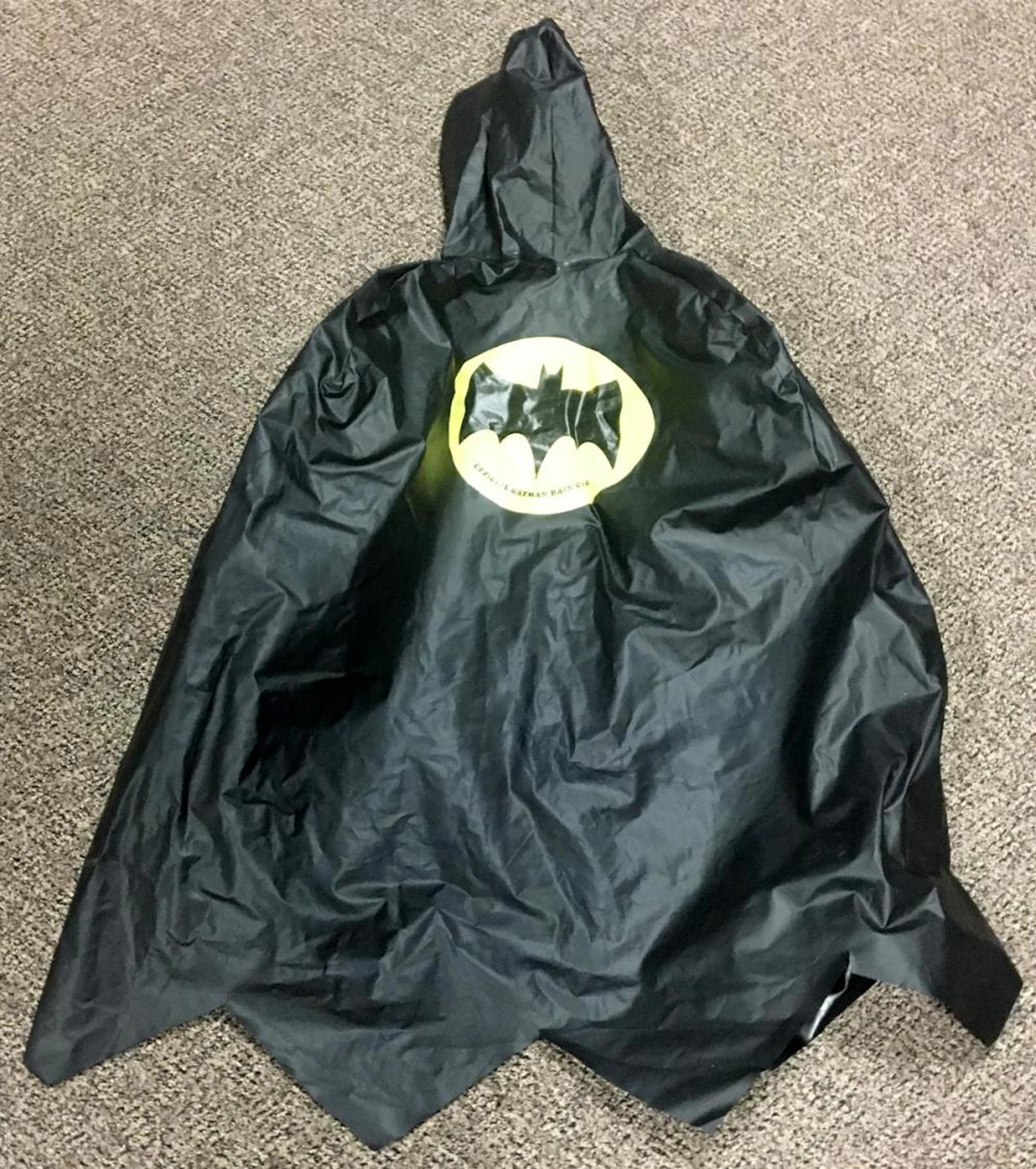 Vintage 1966 Vinyl Official Batman Rain Cape