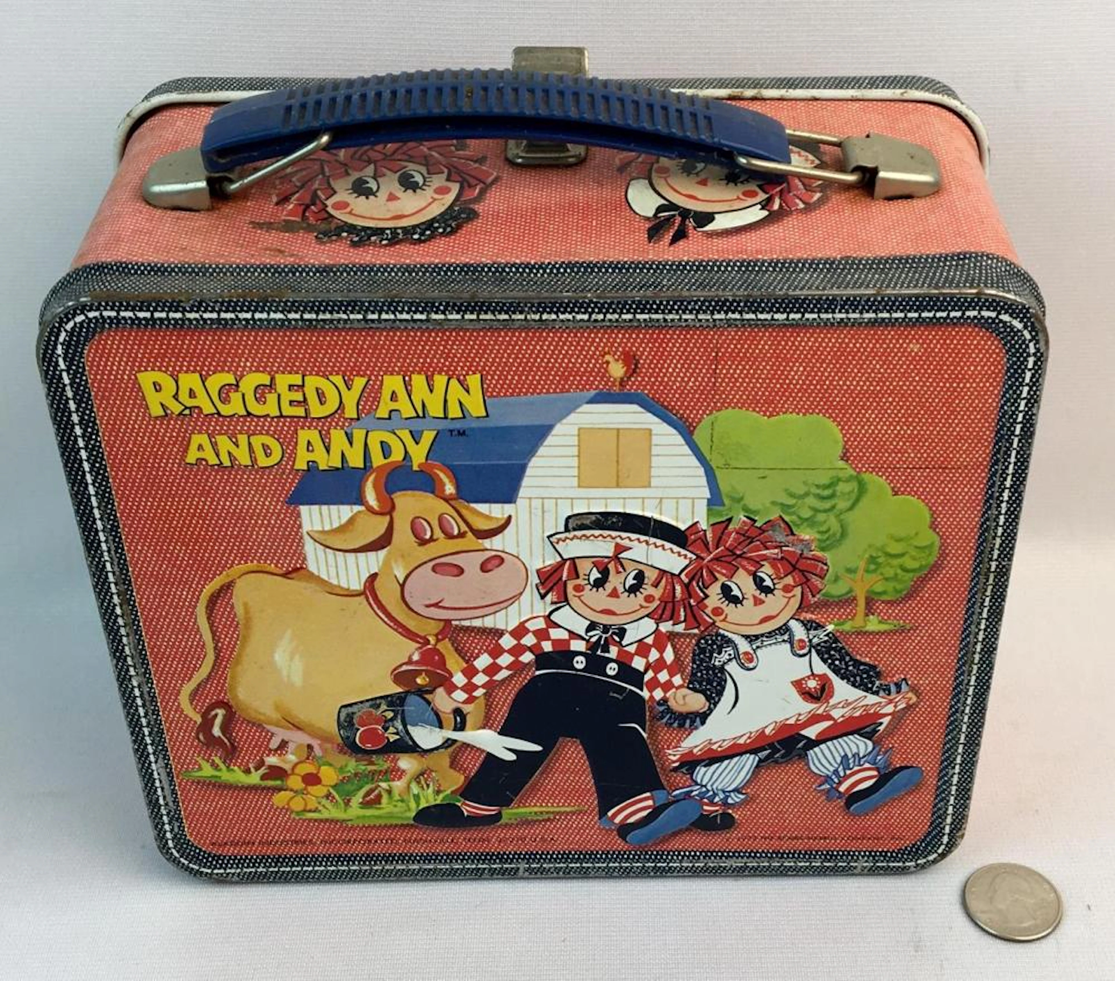 Vintage 1973 Aladdin Raggedy Ann & Andy Metal Lunchbox