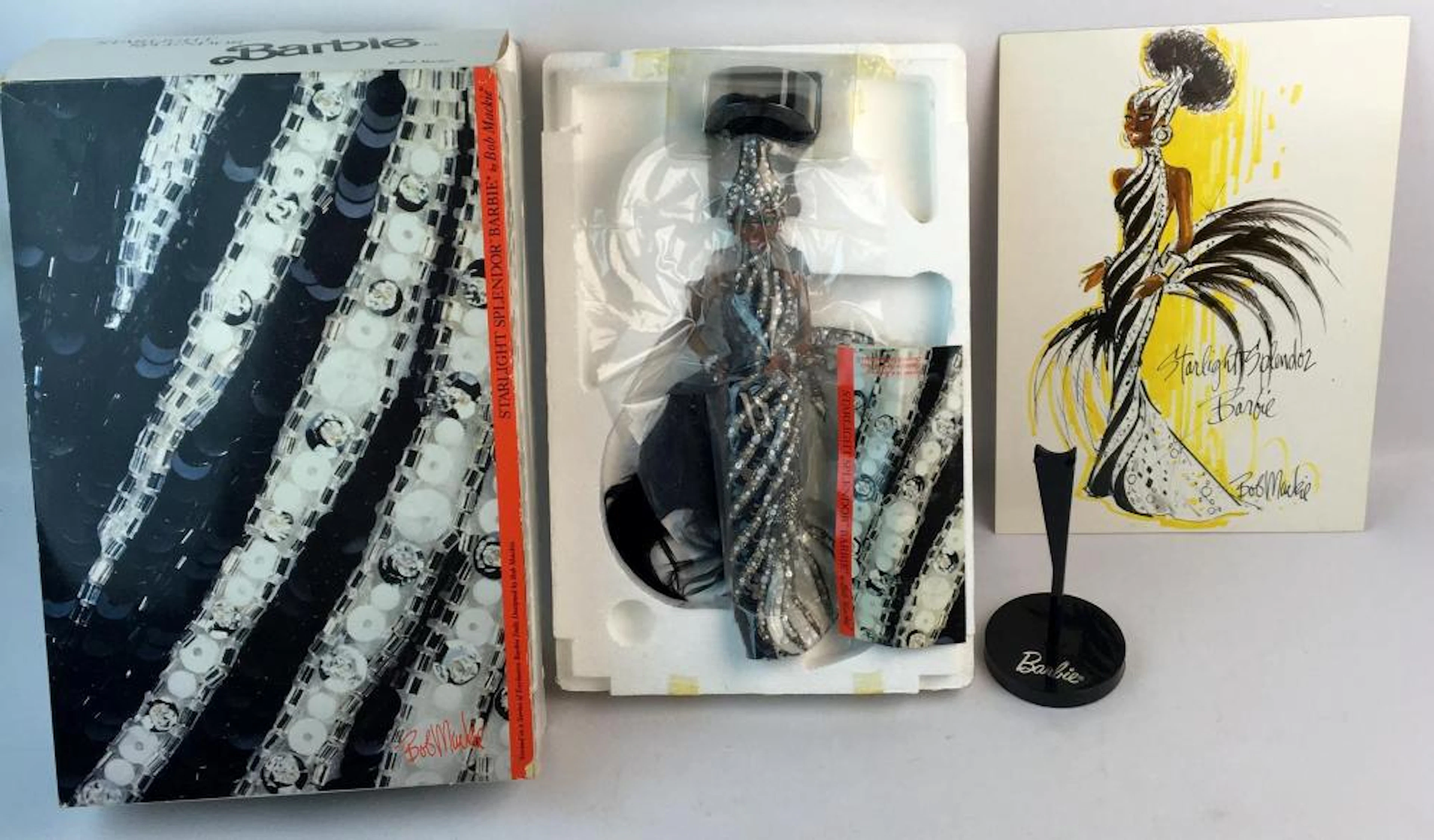 1991 Bob Mackie Designed Starlight Splendor Barbie w/ Original Packaging & Stand
