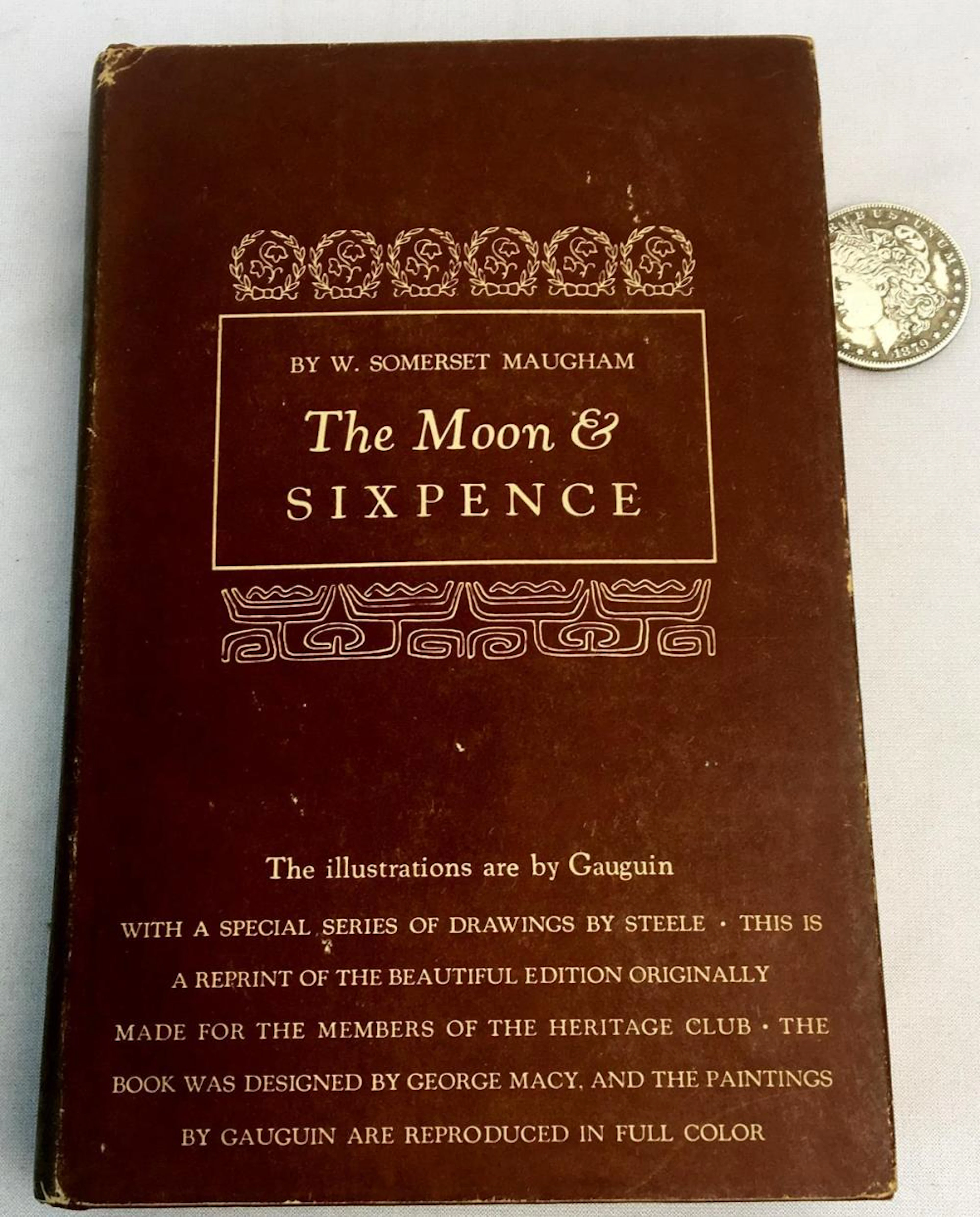 1969 The Moon & Sixpence by W. Somerset Maugham w/ Dust Jacket ILLUSTRATED