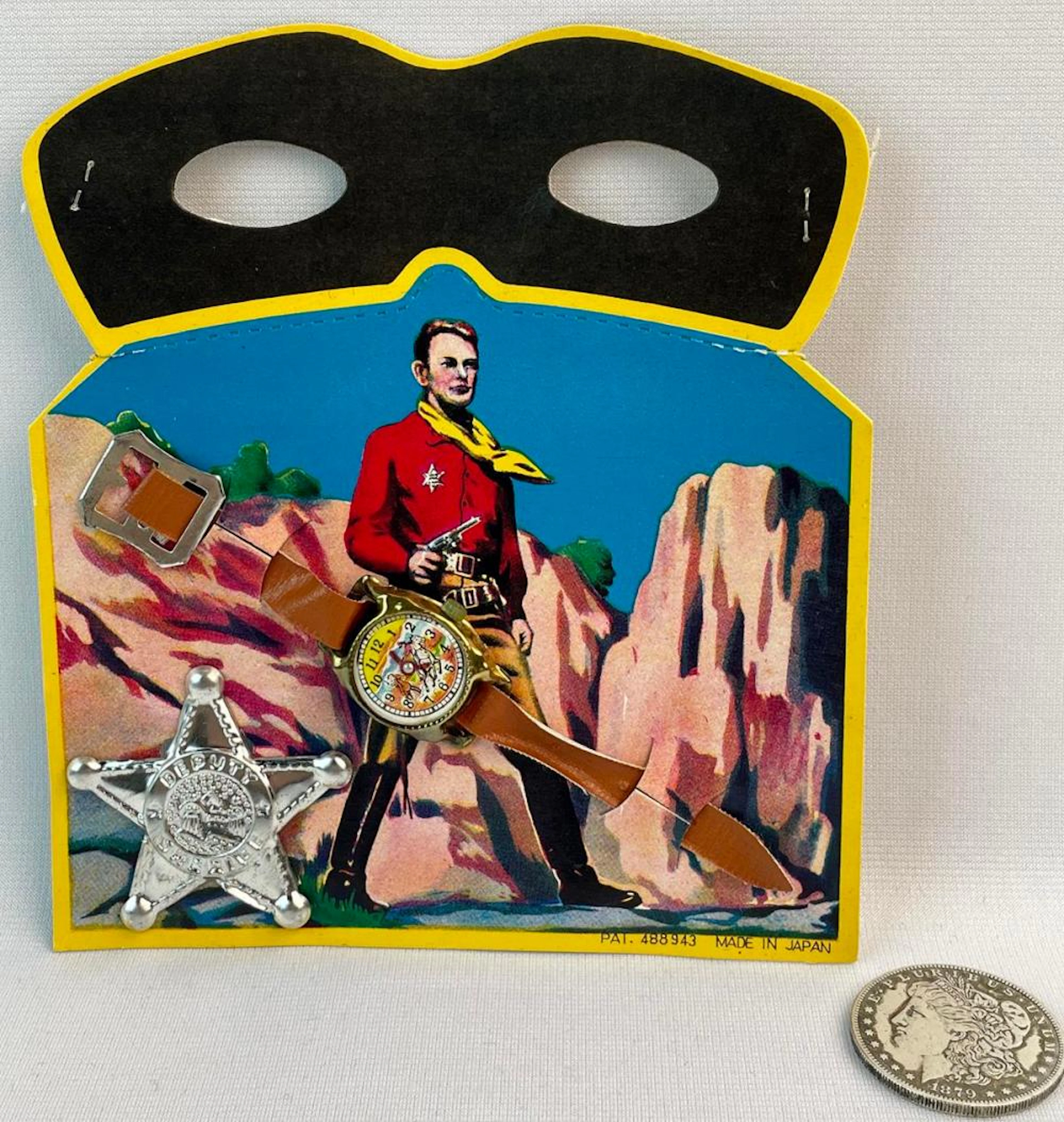 Vintage 1950's Japan Western Set: Cowboy Watch & Deputy...