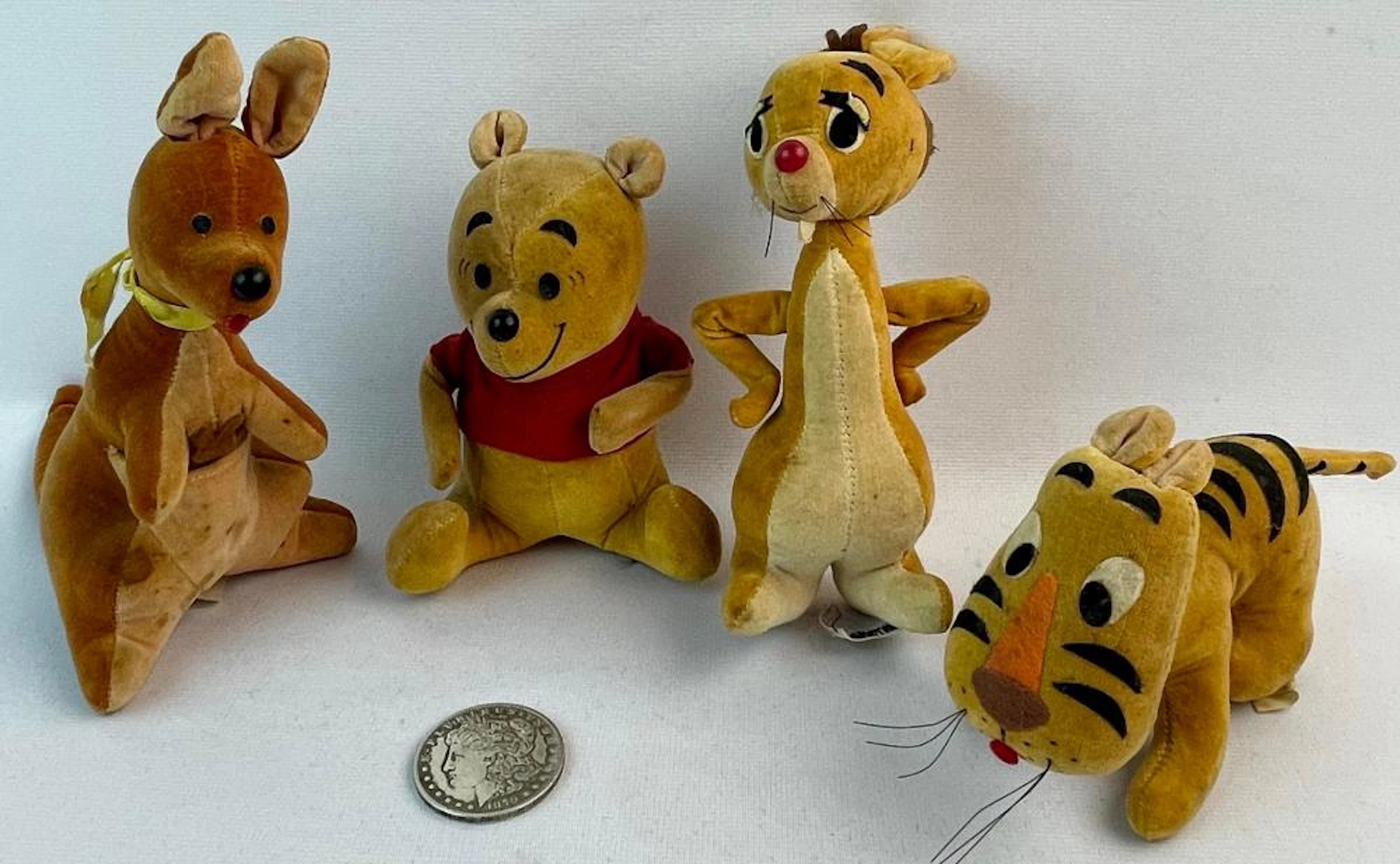 Vintage 1960's Lot of 4 Gund Winnie the Pooh & Friends...