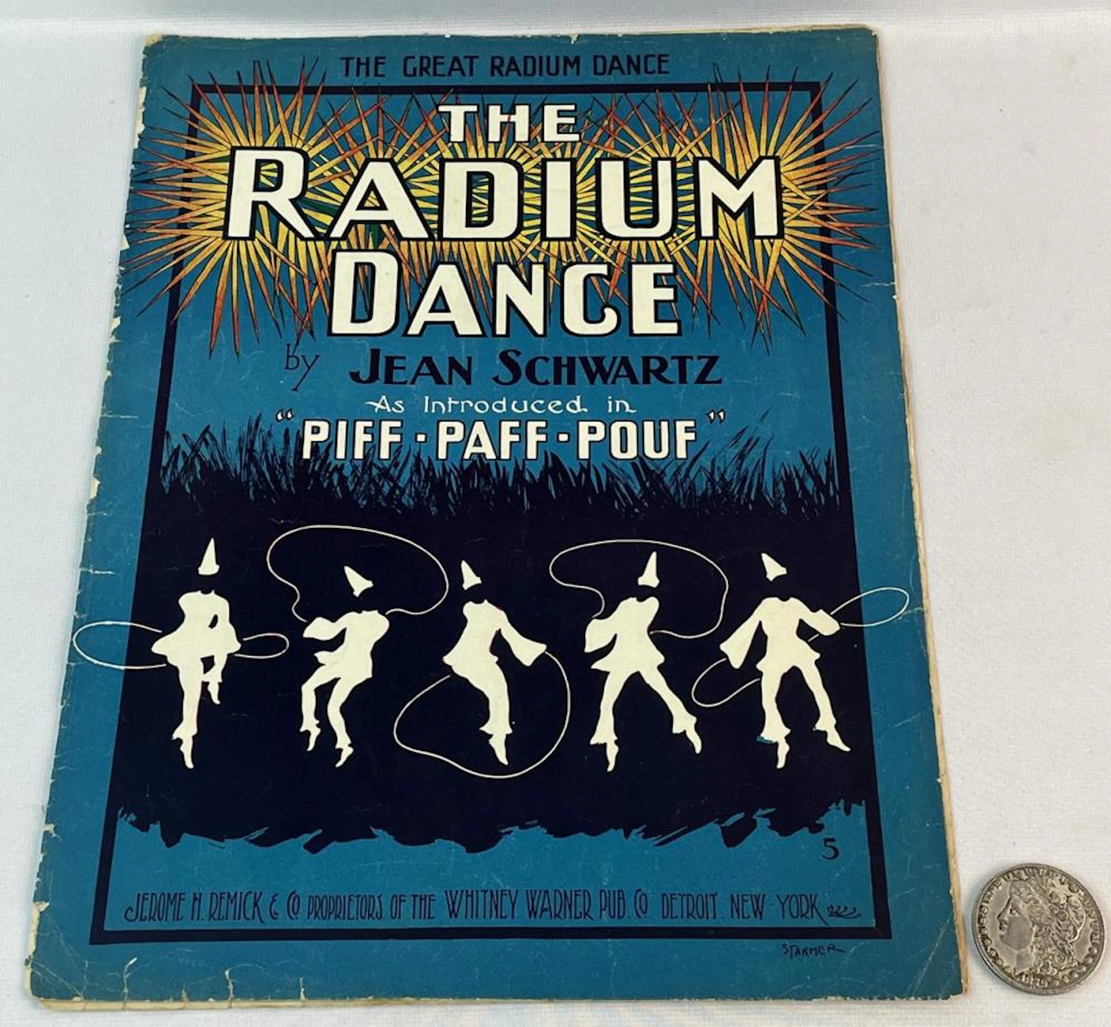 1904 The Radium Dance by Jean Schwartz Sheet Music w/ Great Graphics