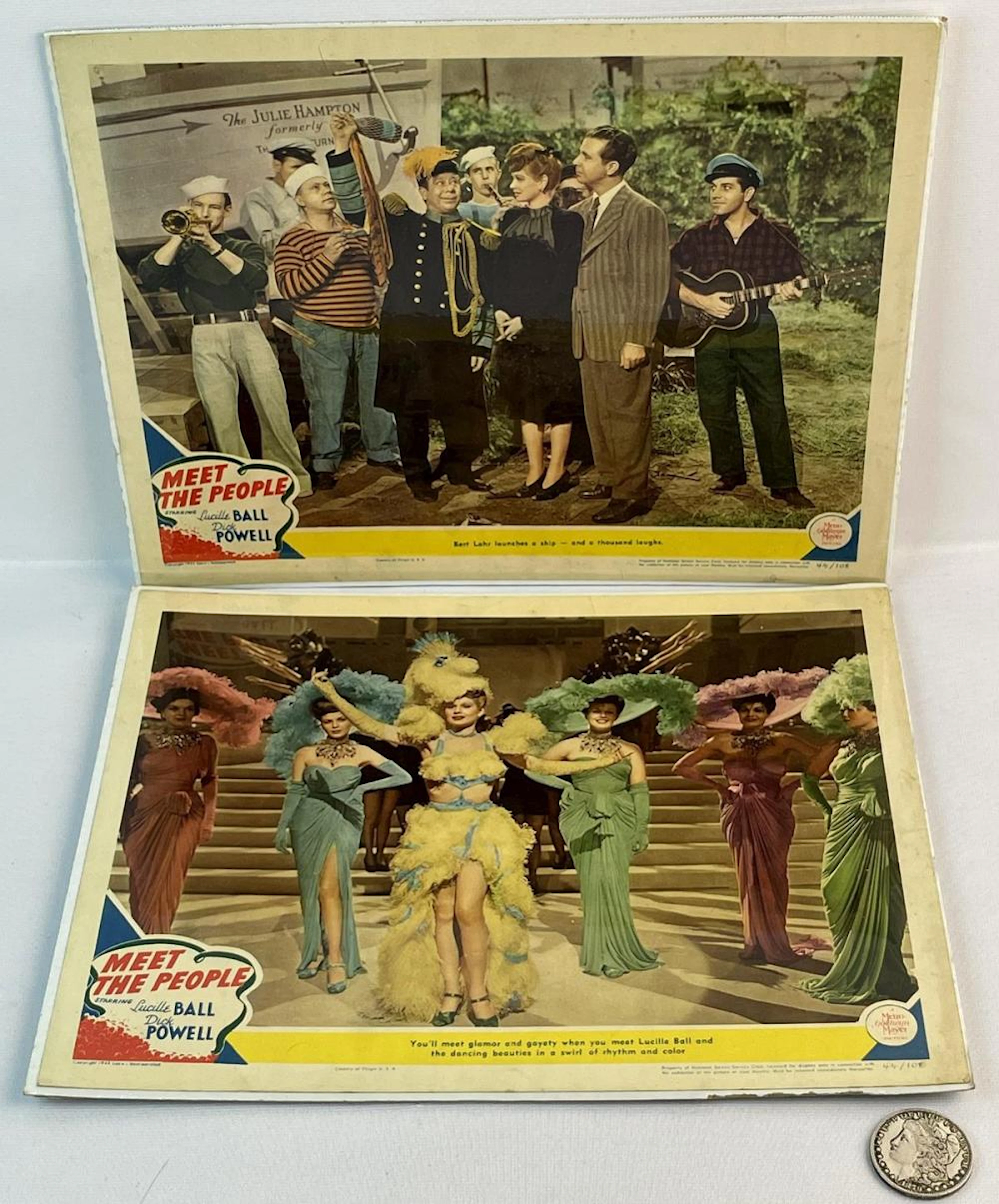 Vintage 1944 Lot of 2 Meet The People MGM Pictures Lobby...