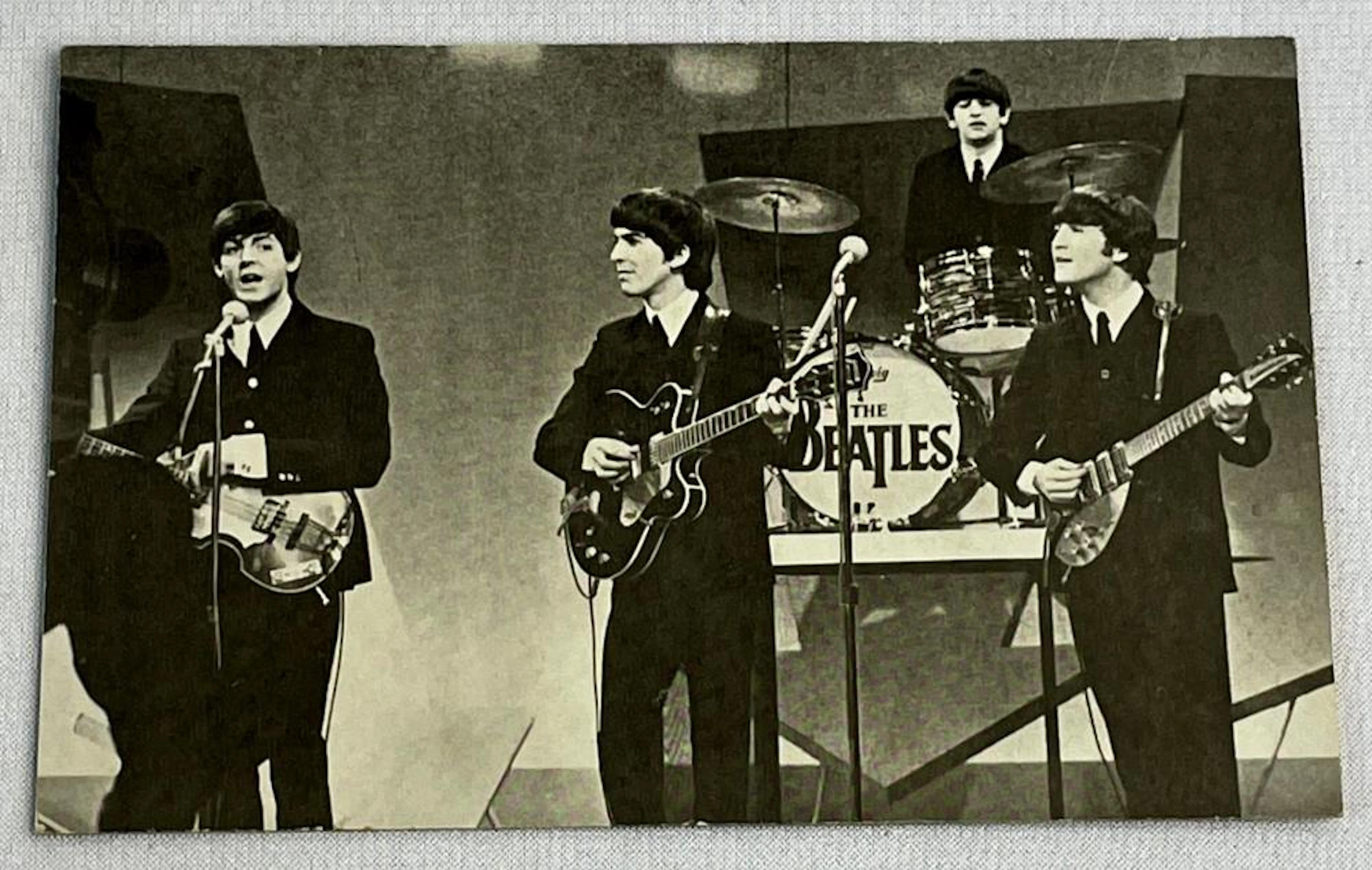 Vintage 1964 The Beatles Exhibit Series No. 2 Black & White Postcard UNUSED