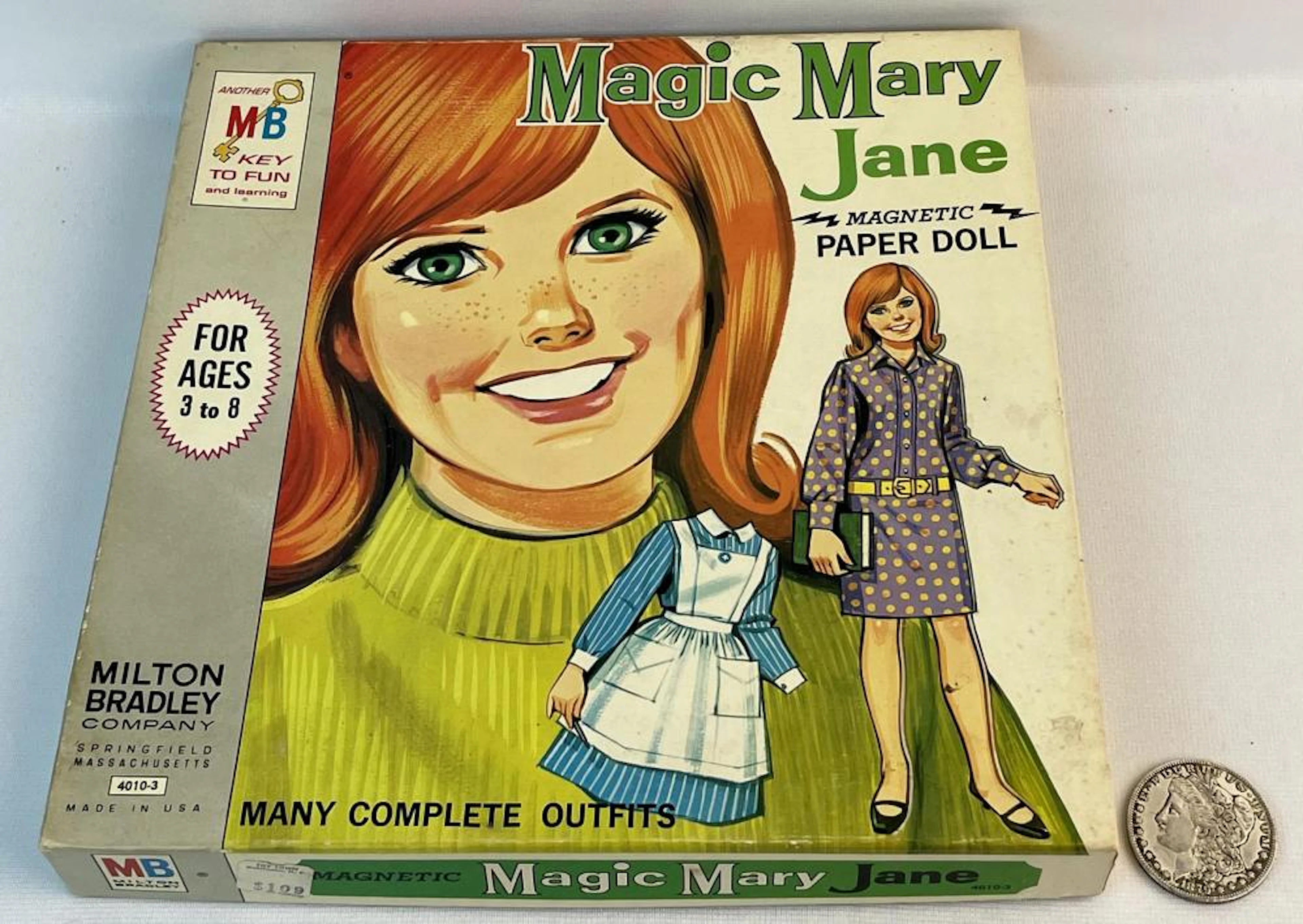 Vintage 1960's Milton Bradley Co. Magic Mary Jane Magnetic Doll
