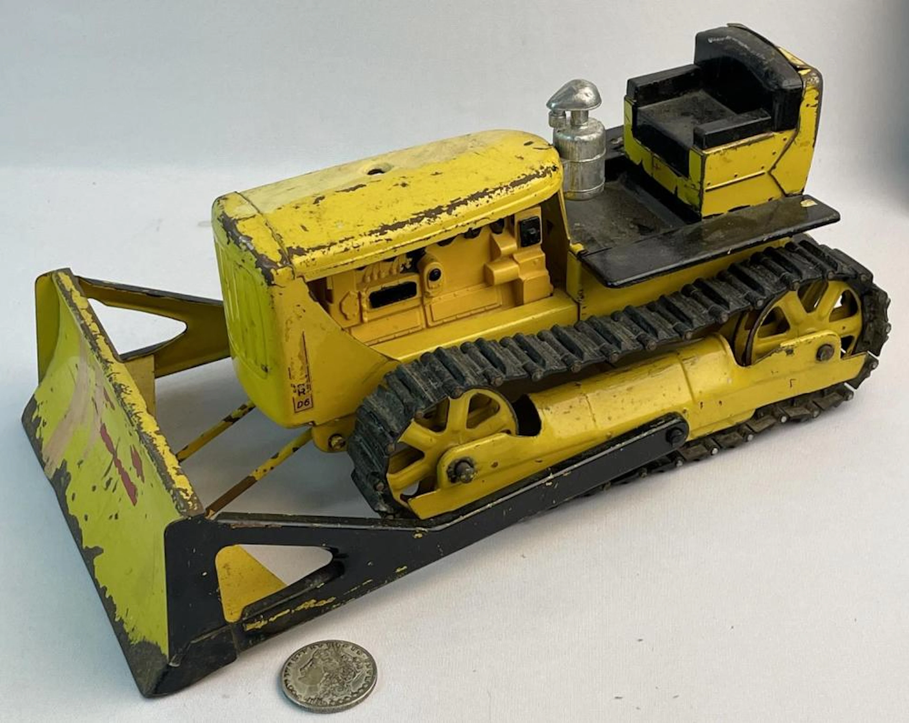 Vintage 1950's Doepke Pressed Steel Caterpillar D6 Bulldozer