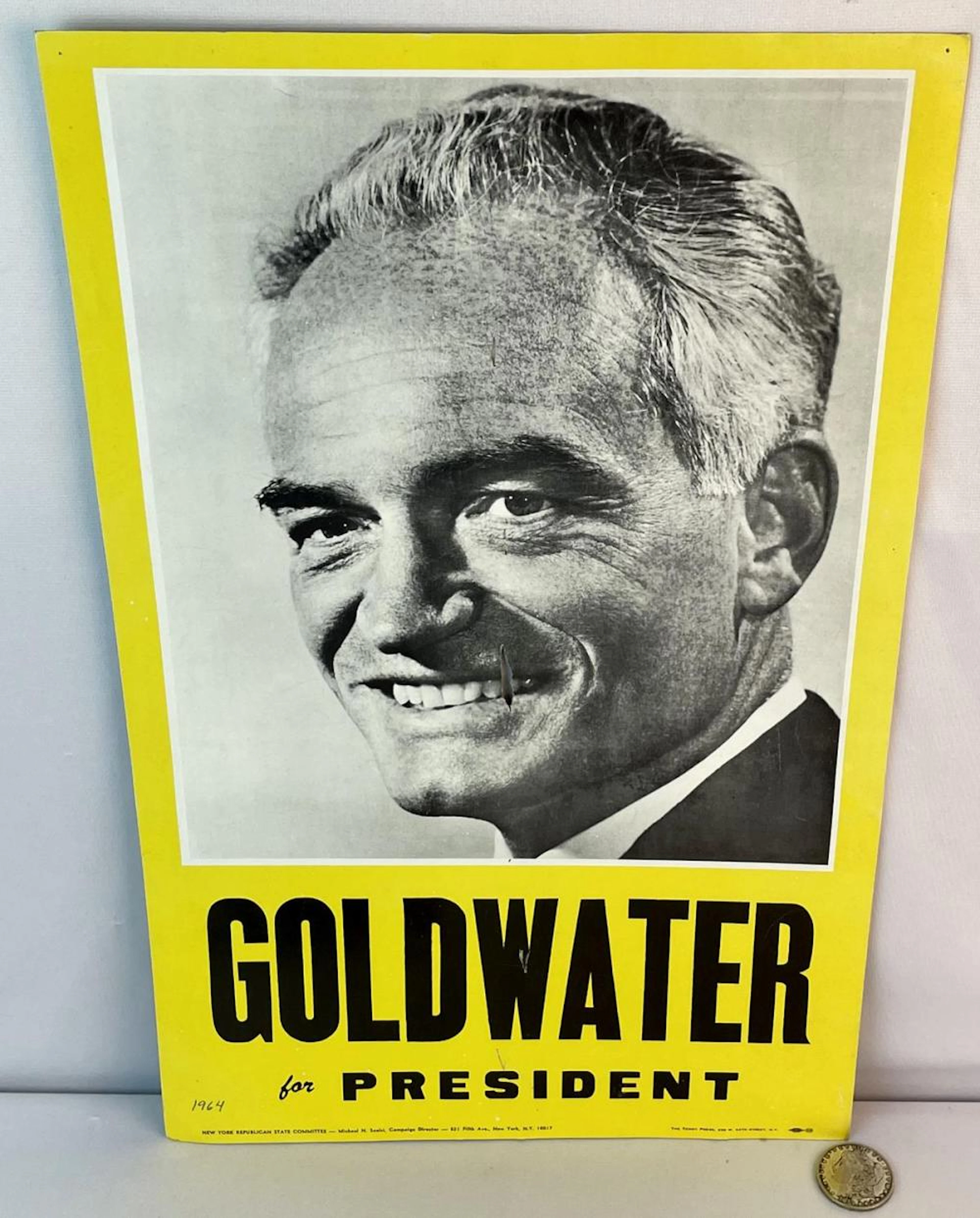 Vintage 1964 Barry Goldwater For President New York...