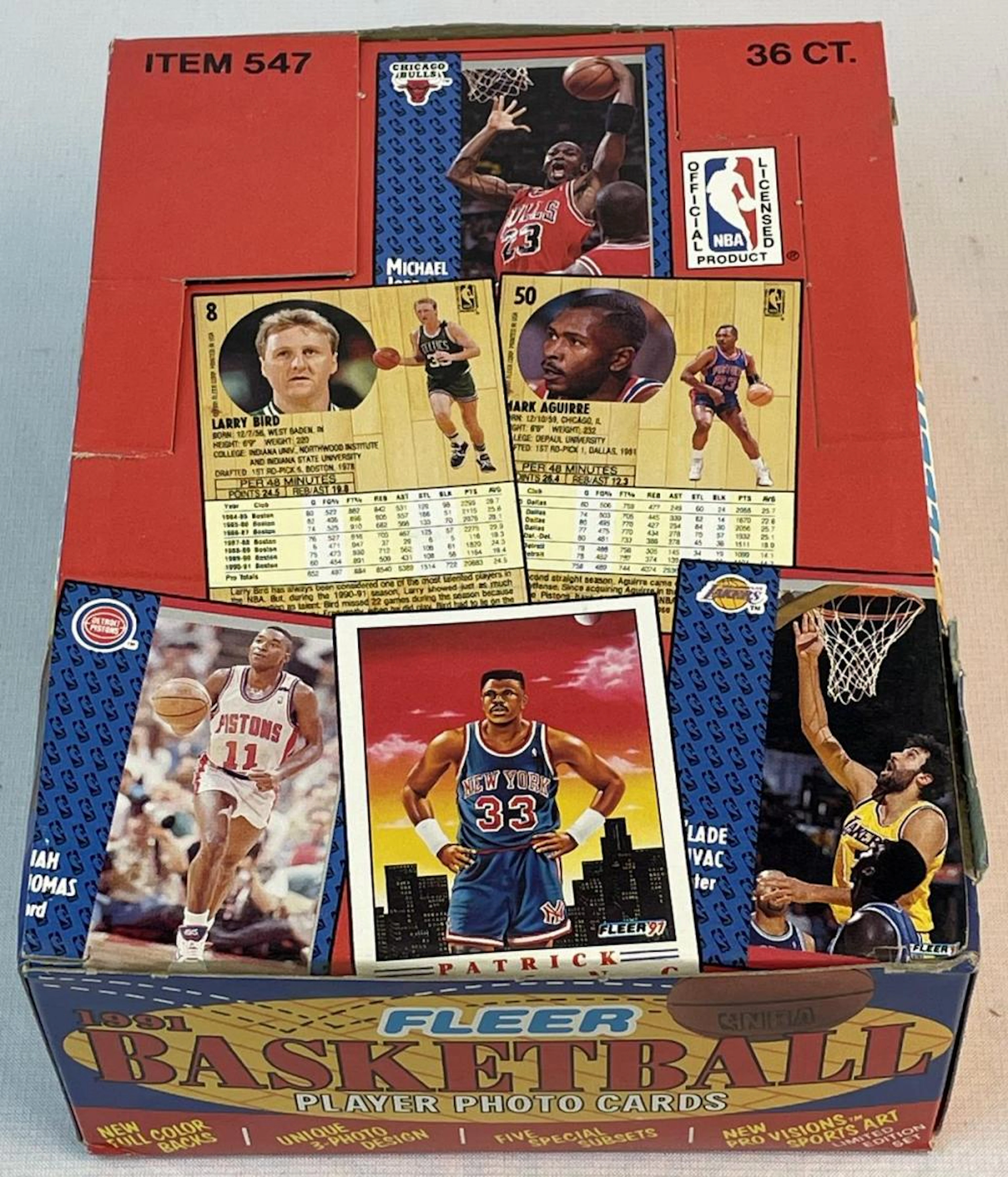 1991 Fleer Basketball Trading Cards Wax Box (Jordan, Bird, Etc..) UNOPENED