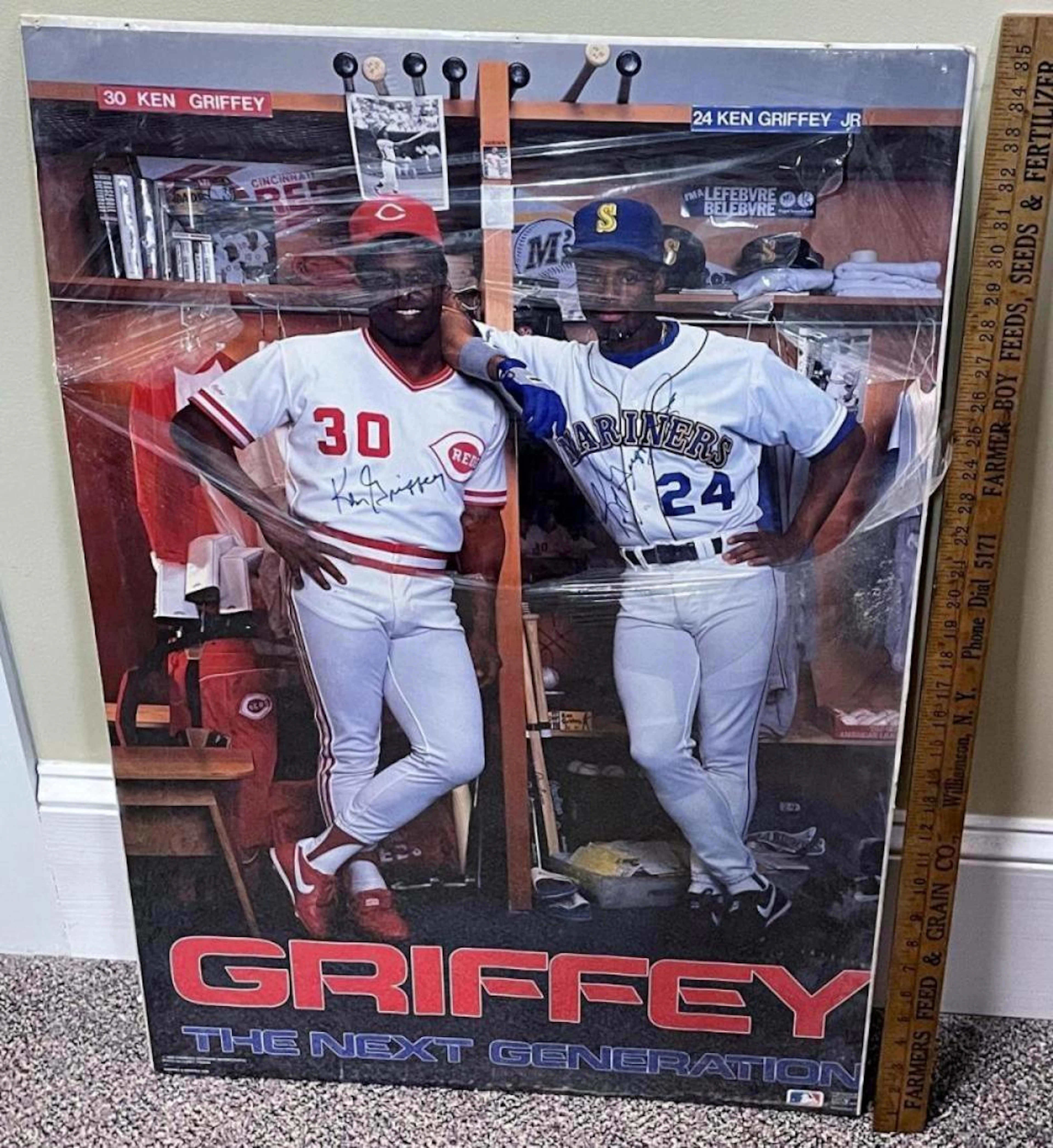 DUAL SIGNED Ken Griffey and Ken Griffey