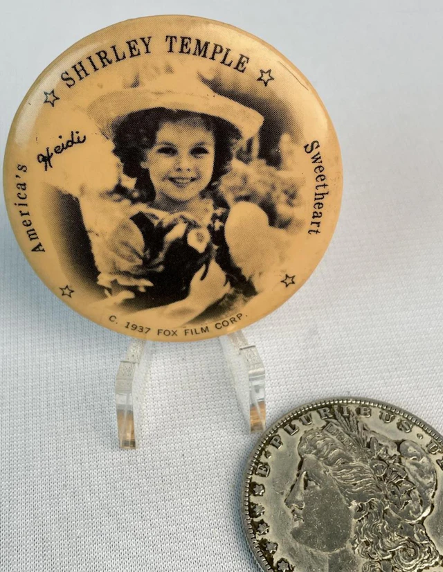Vintage 1937 Fox Film Corp Heidi Shirley Temple Pocket Mirror