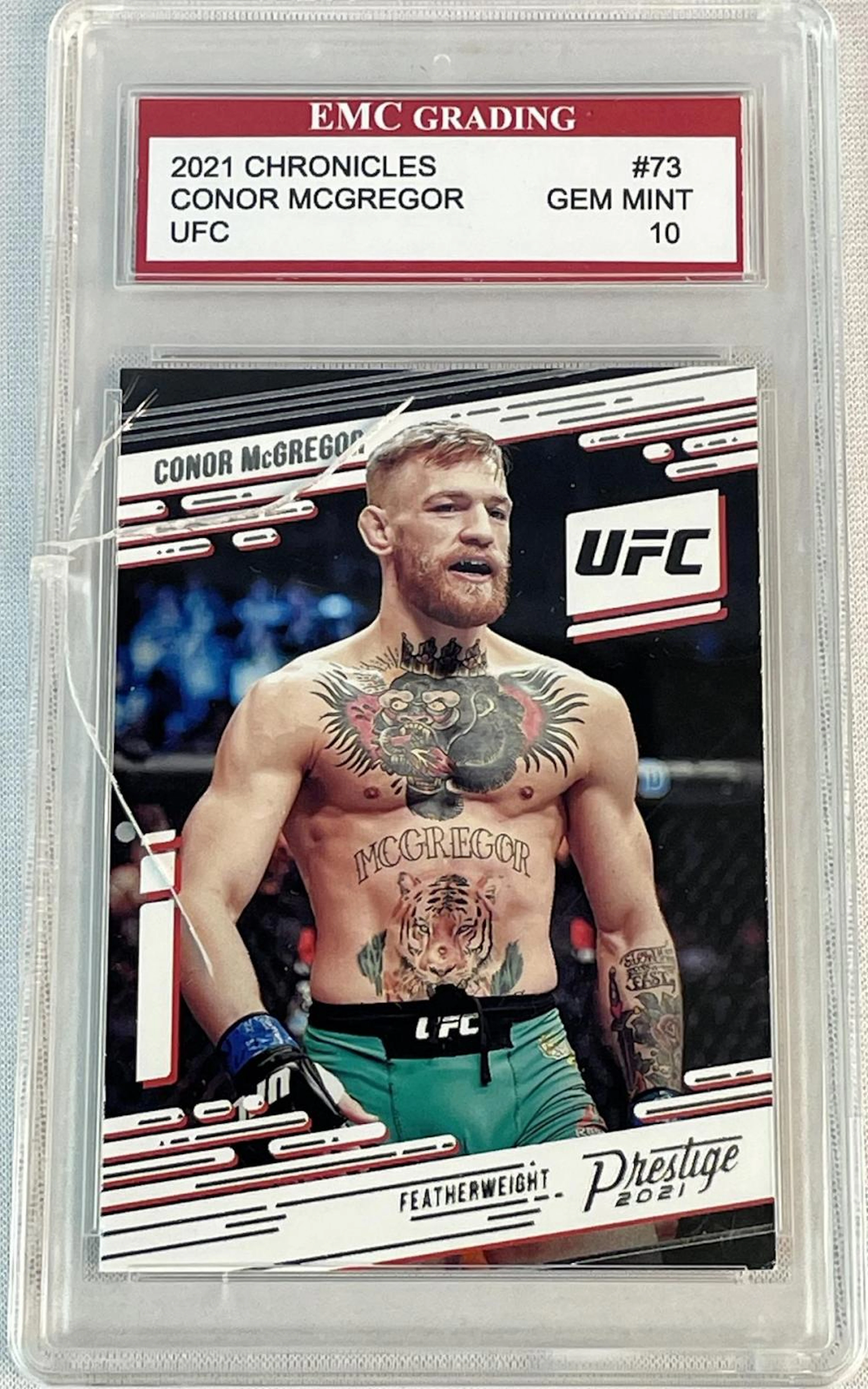 2021 Panini Chronicles Prestige #73 Conor McGregor UFC Card GRADED
