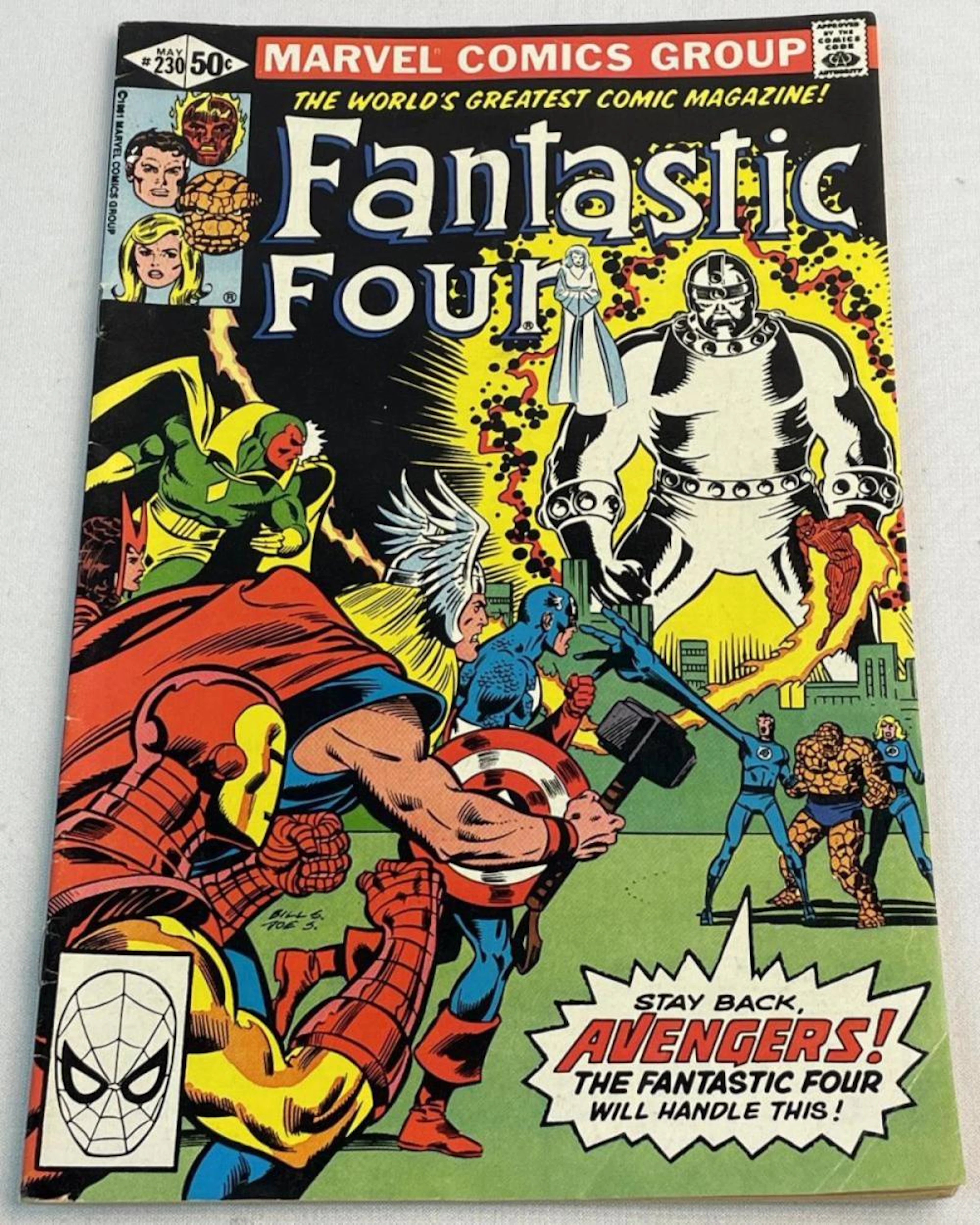Vintage May 1981 Fantastic Four No. 230 Marvel .50 Cent Comic Book