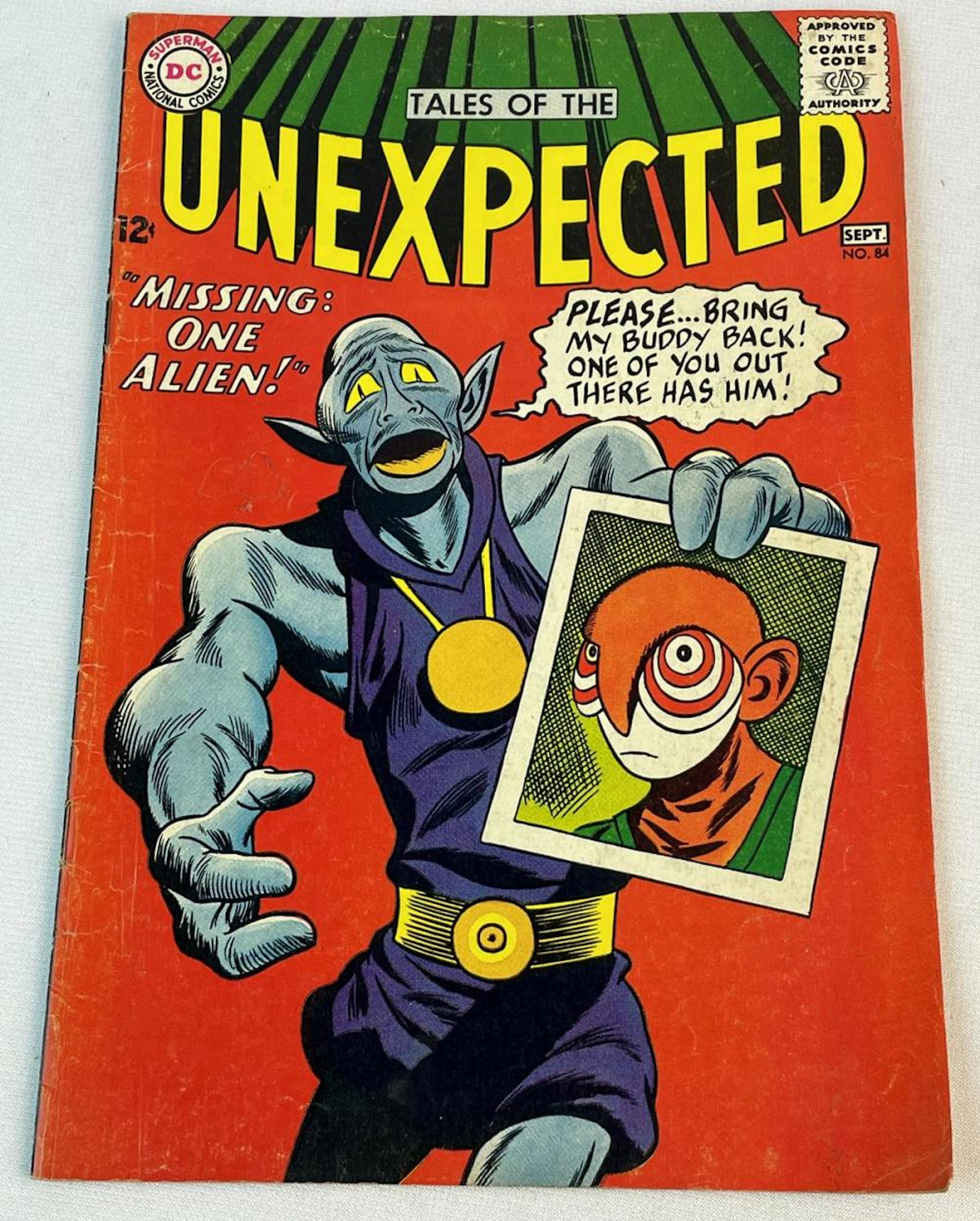 Vintage Sept. 1964 Tales Of The Unexpected No. 84 DC .12 Cent Comic Book