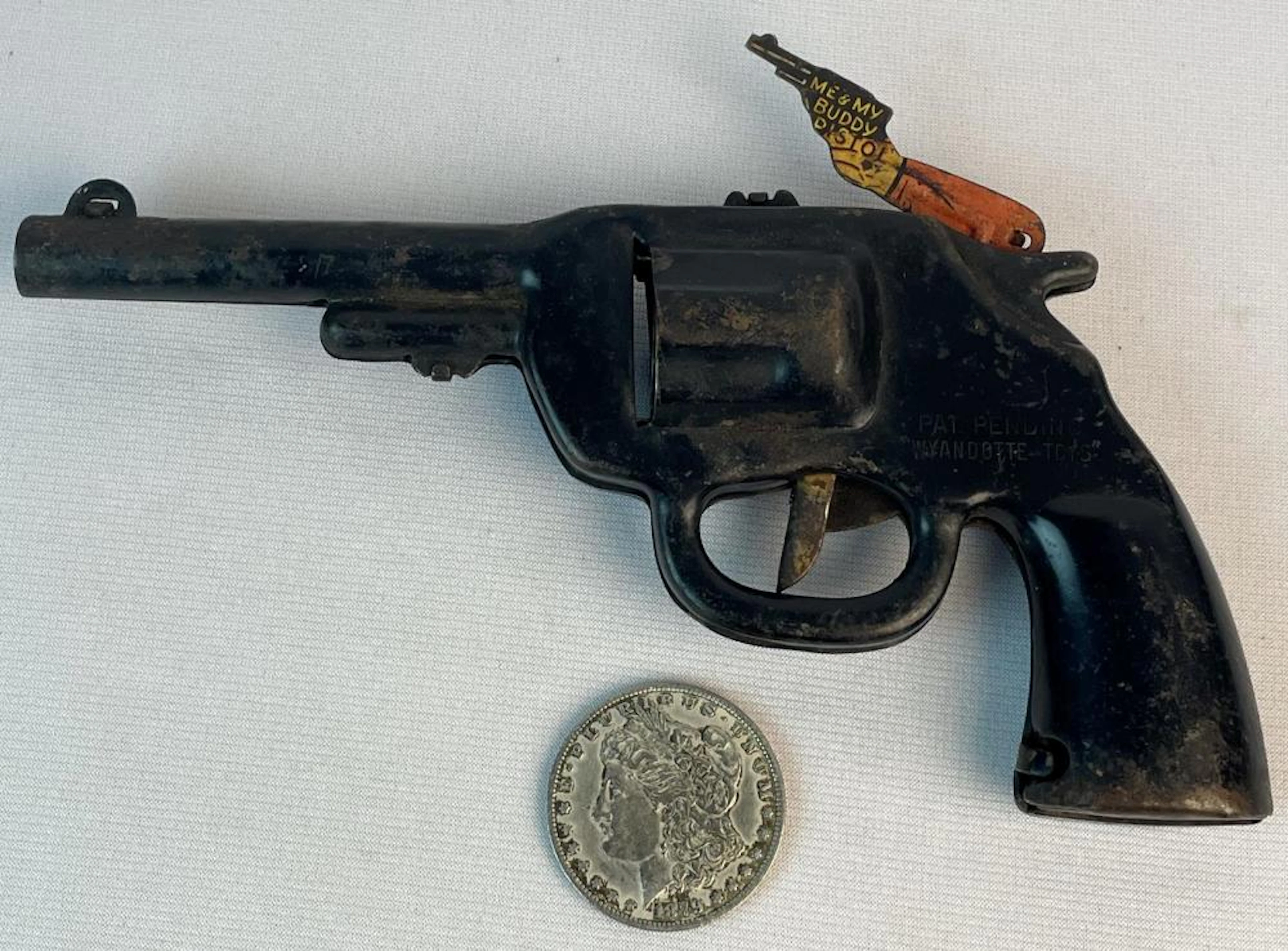 Vintage 1940's Wyandotte Toys Me & My Buddy Pistol Clicker Toy WORKS