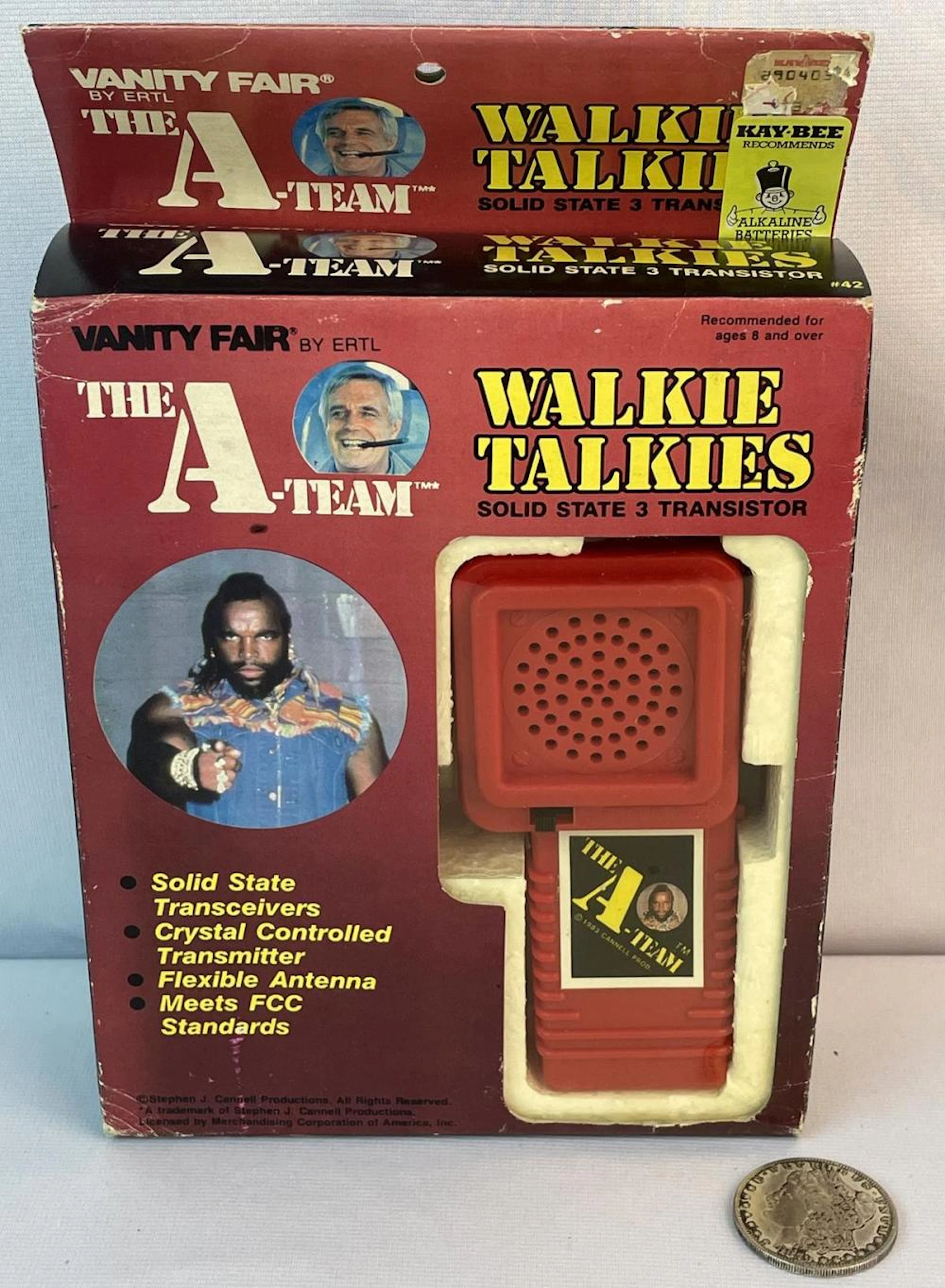 1983 The A-Team Walkie Talkies Solid State 3 Transistor w/ Box