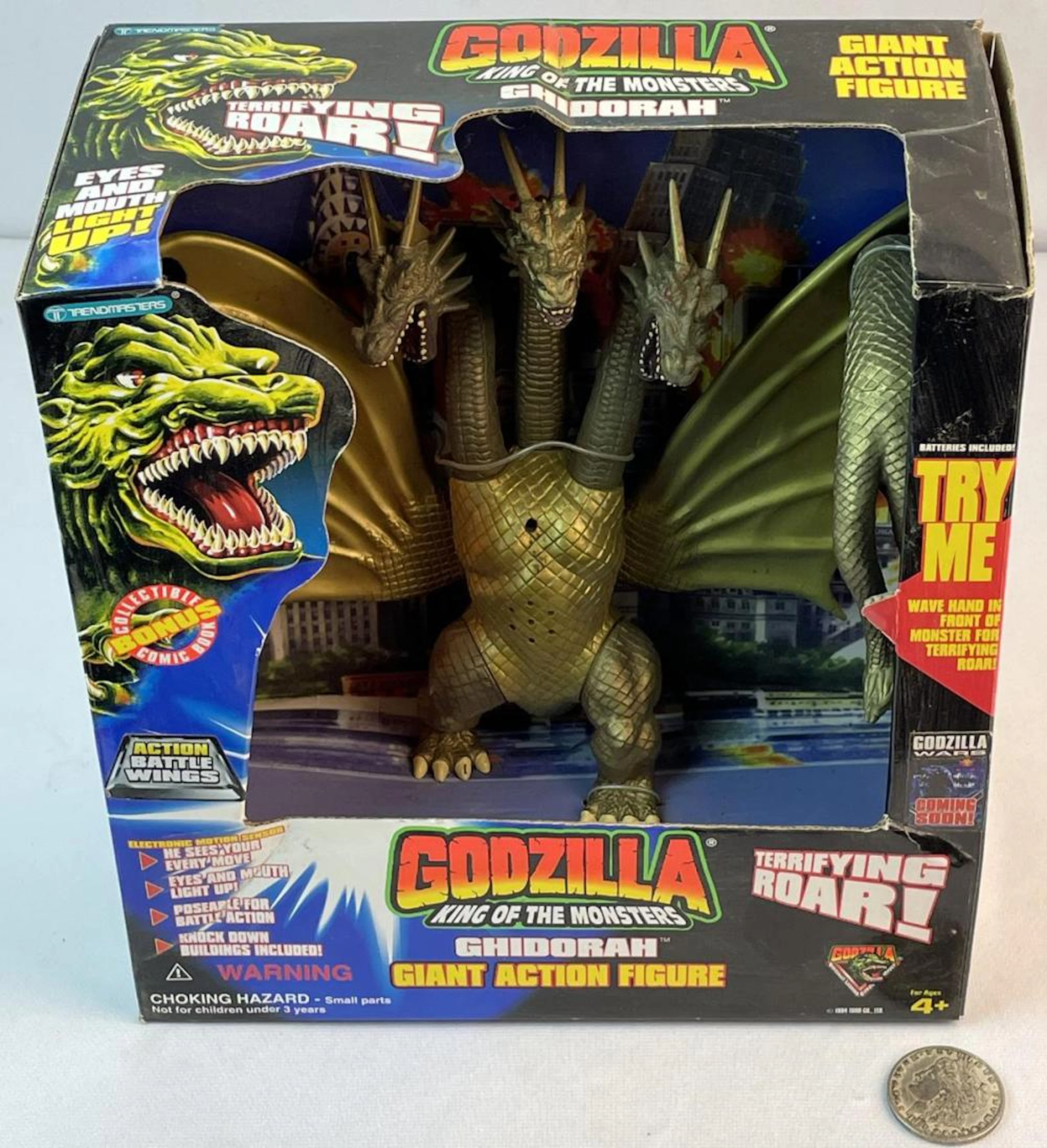 1994 Trendmasters Godzilla Ghidorah Giant 10" Action Figure NEW IN BOX