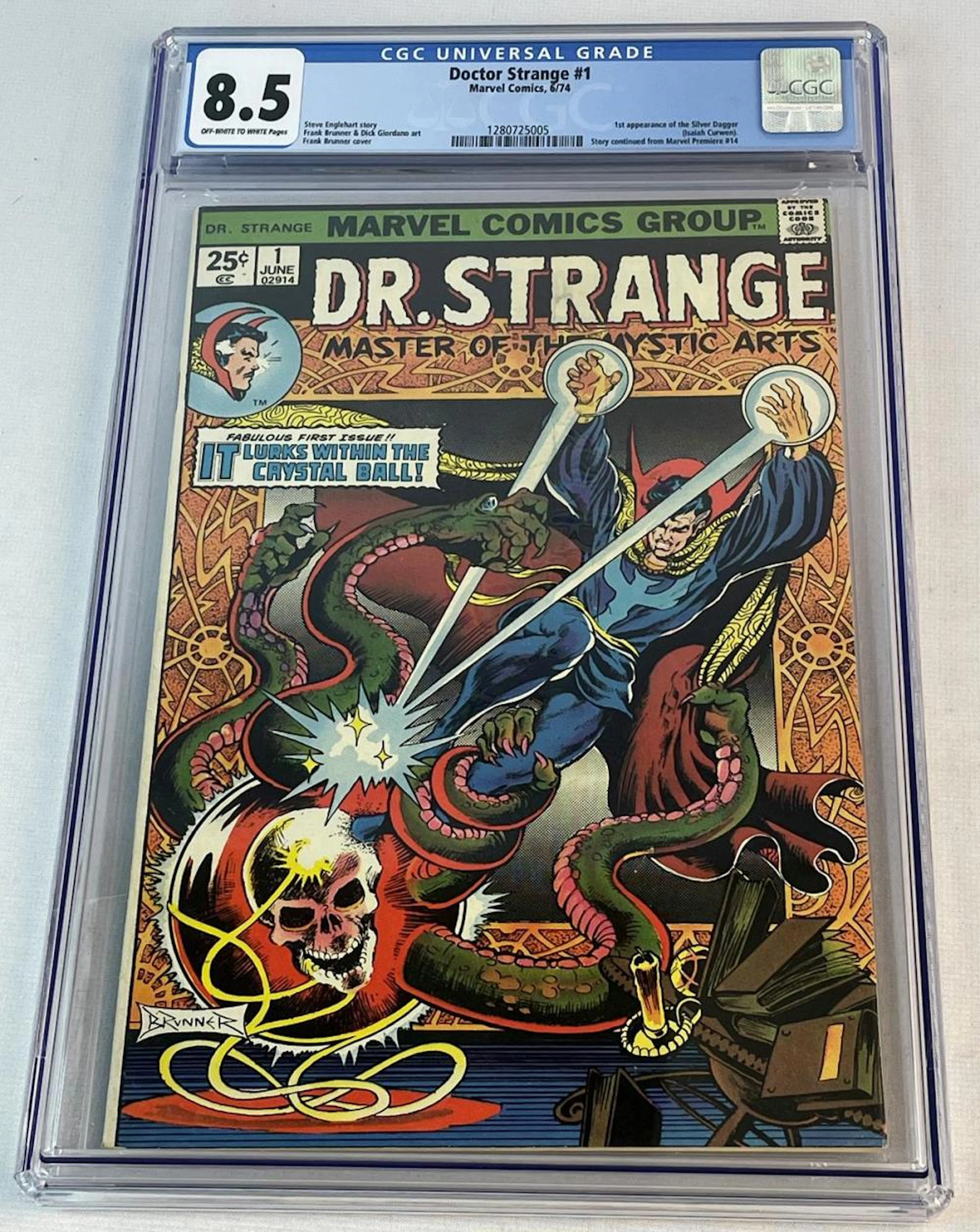 Vintage June 1974 Doctor Strange No. 1 Marvel .25 Cent Comic Book GRADED
