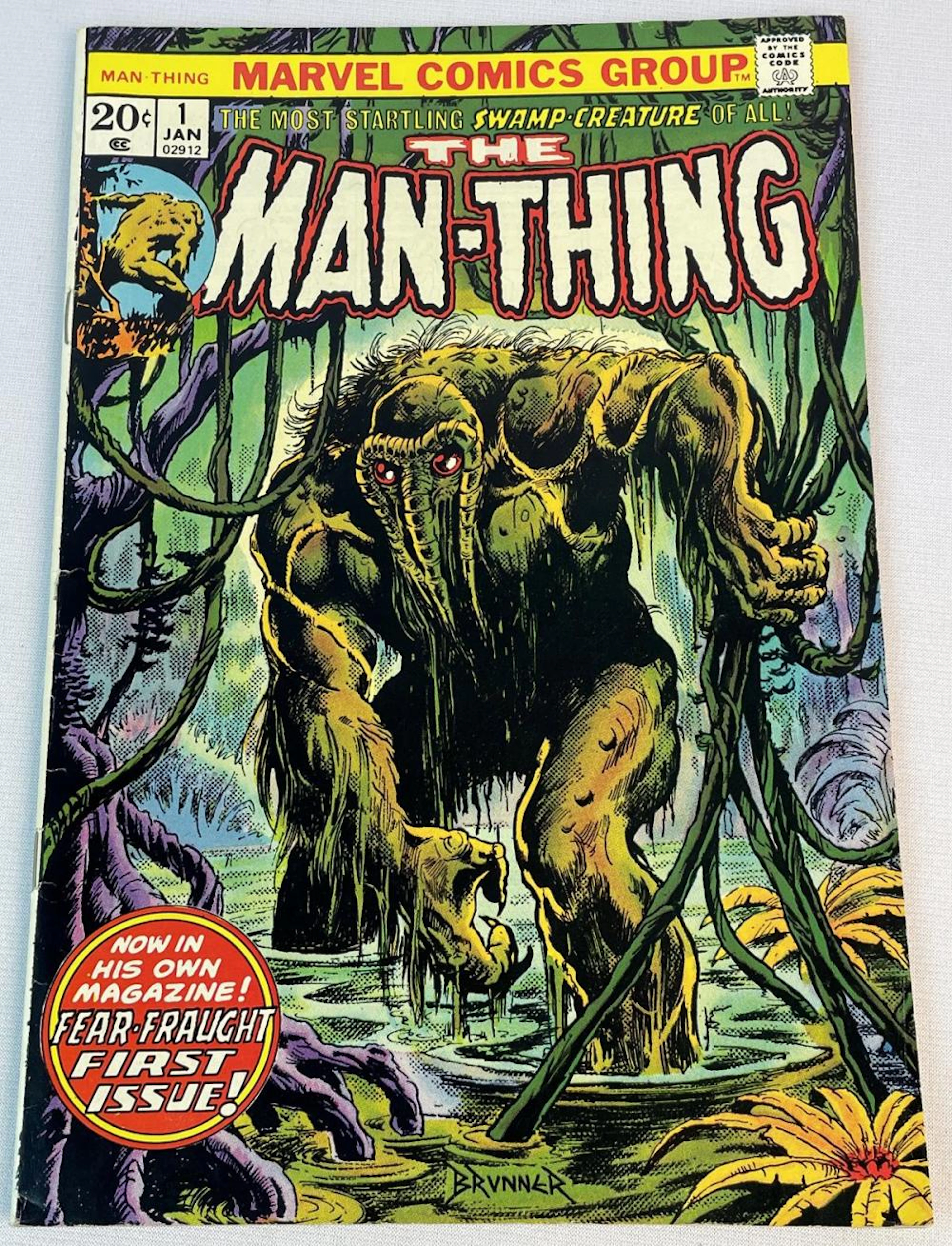 Vintage Jan. 1974 The Man-Thing No.1 Marvel Comics .20 Cent Comic Book