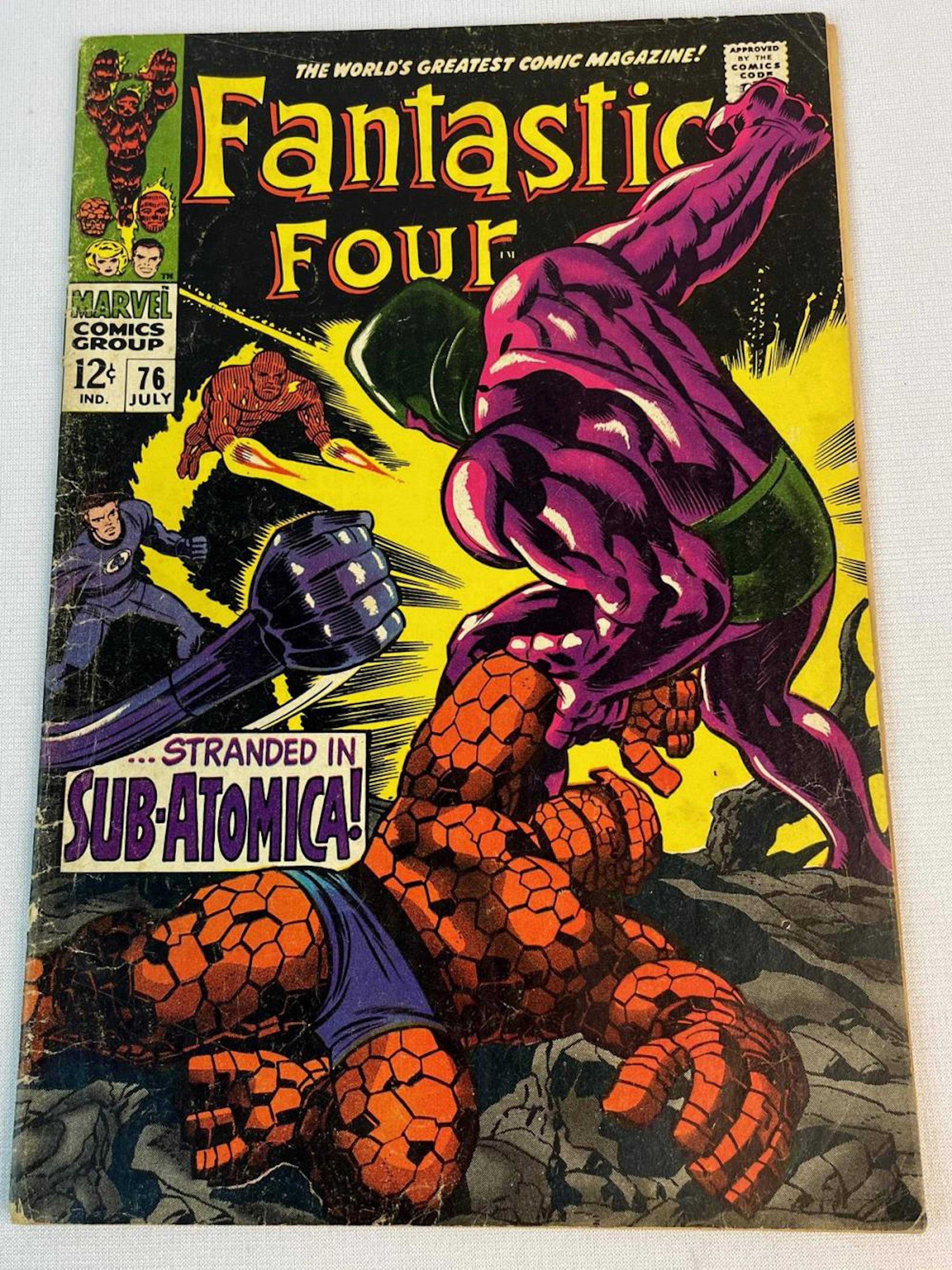 Vintage July 1968 Fantastic Four No. 76 Marvel .12 Cent Comic Book