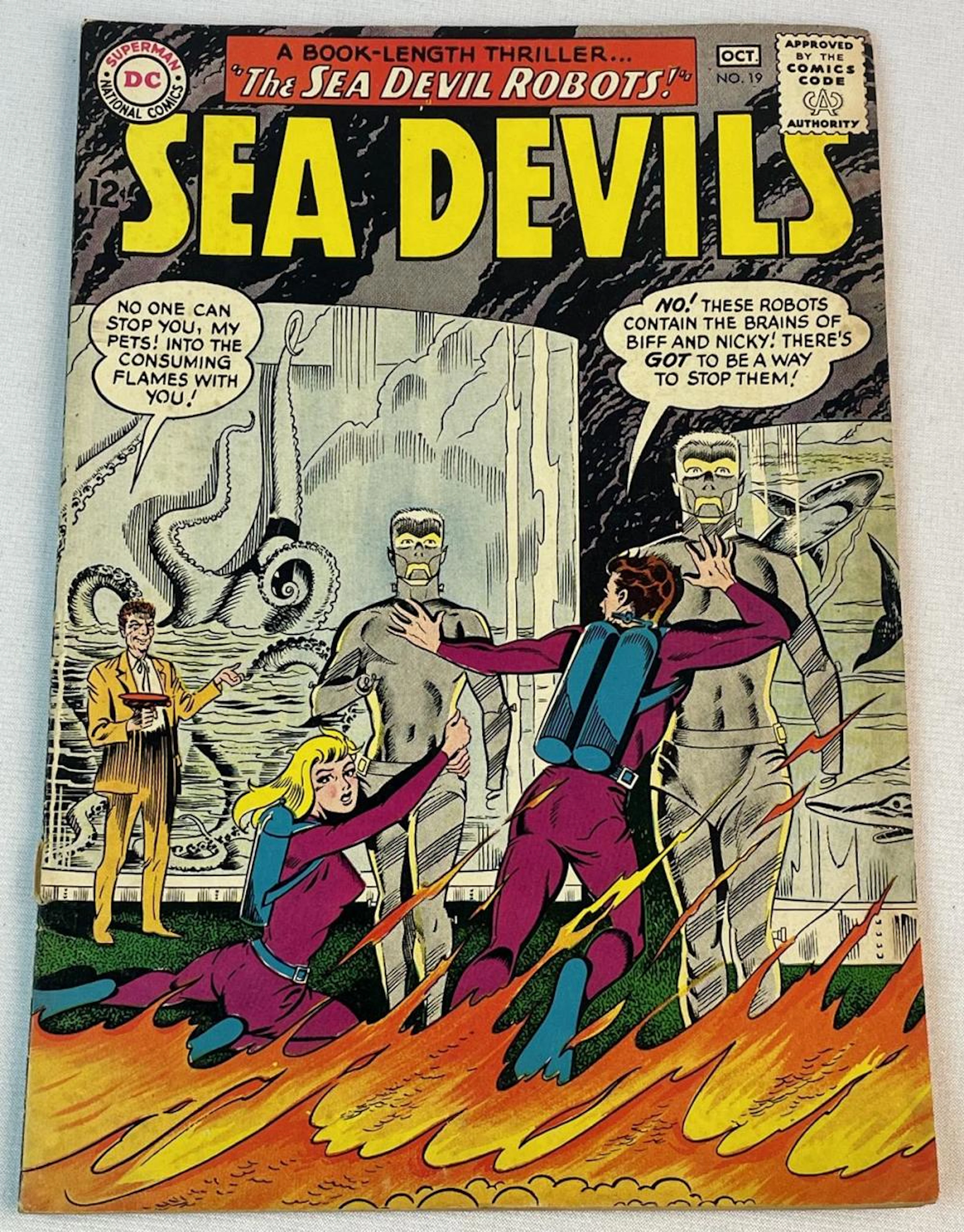 Vintage Oct. 1964 Sea Devils No. 19 DC Comics .12 Cent Comic Book