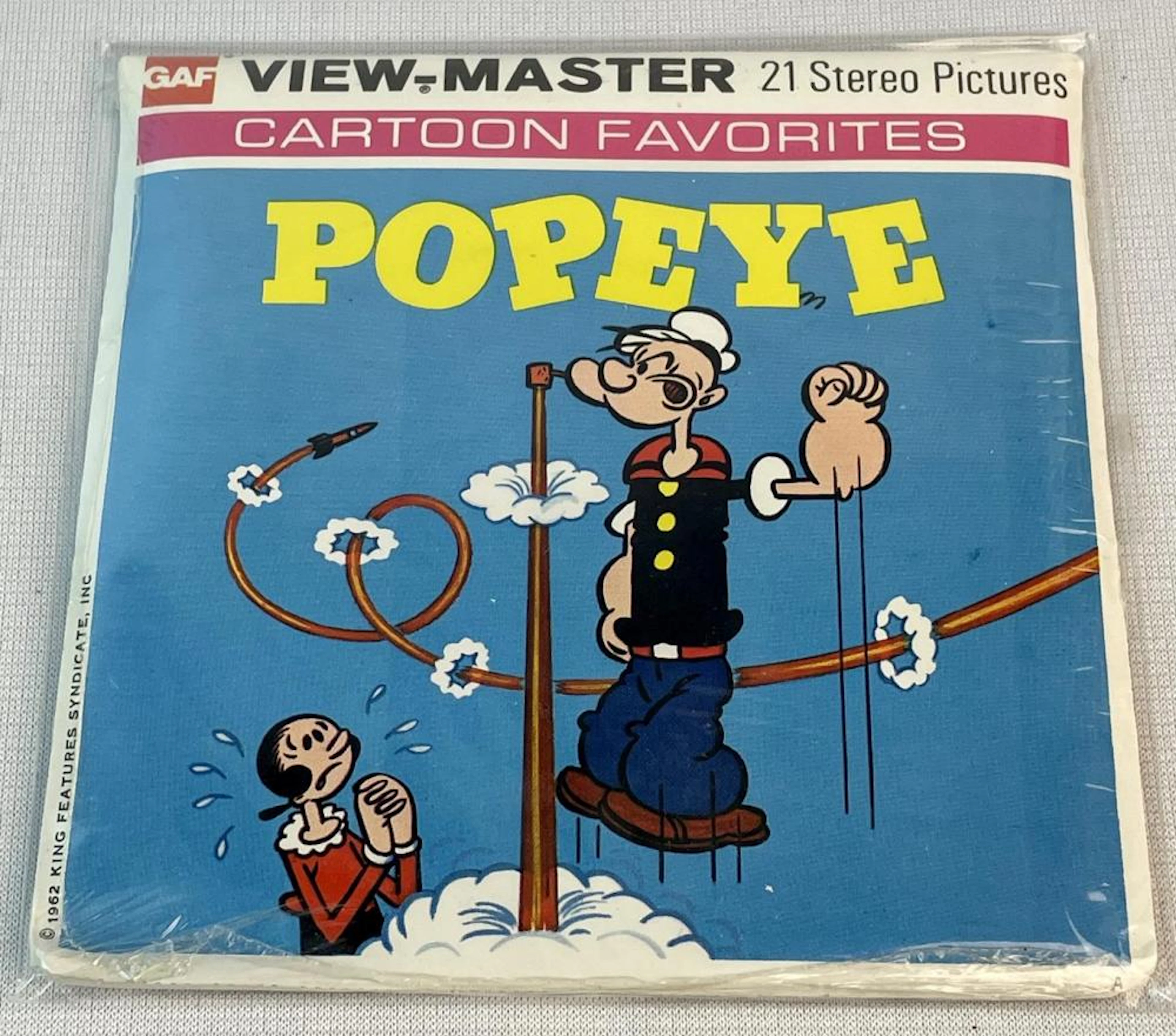 Vintage 1962 GAF Popeye The Sailor Man 3 View-Master Reel Packet SEALED