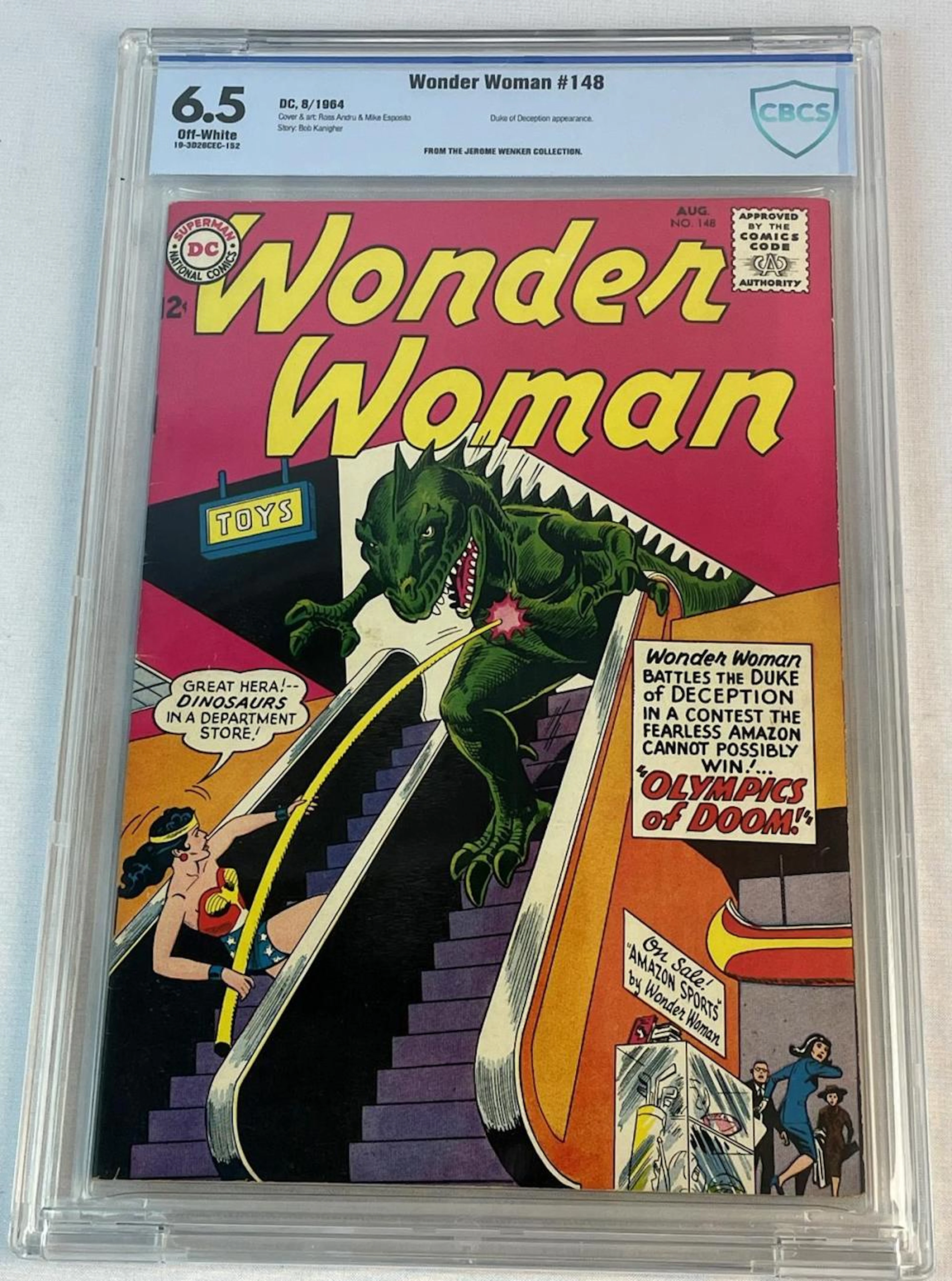 Vintage Aug. 1964 Wonder Woman No. 148 DC .12 Cent Comic Book GRADED