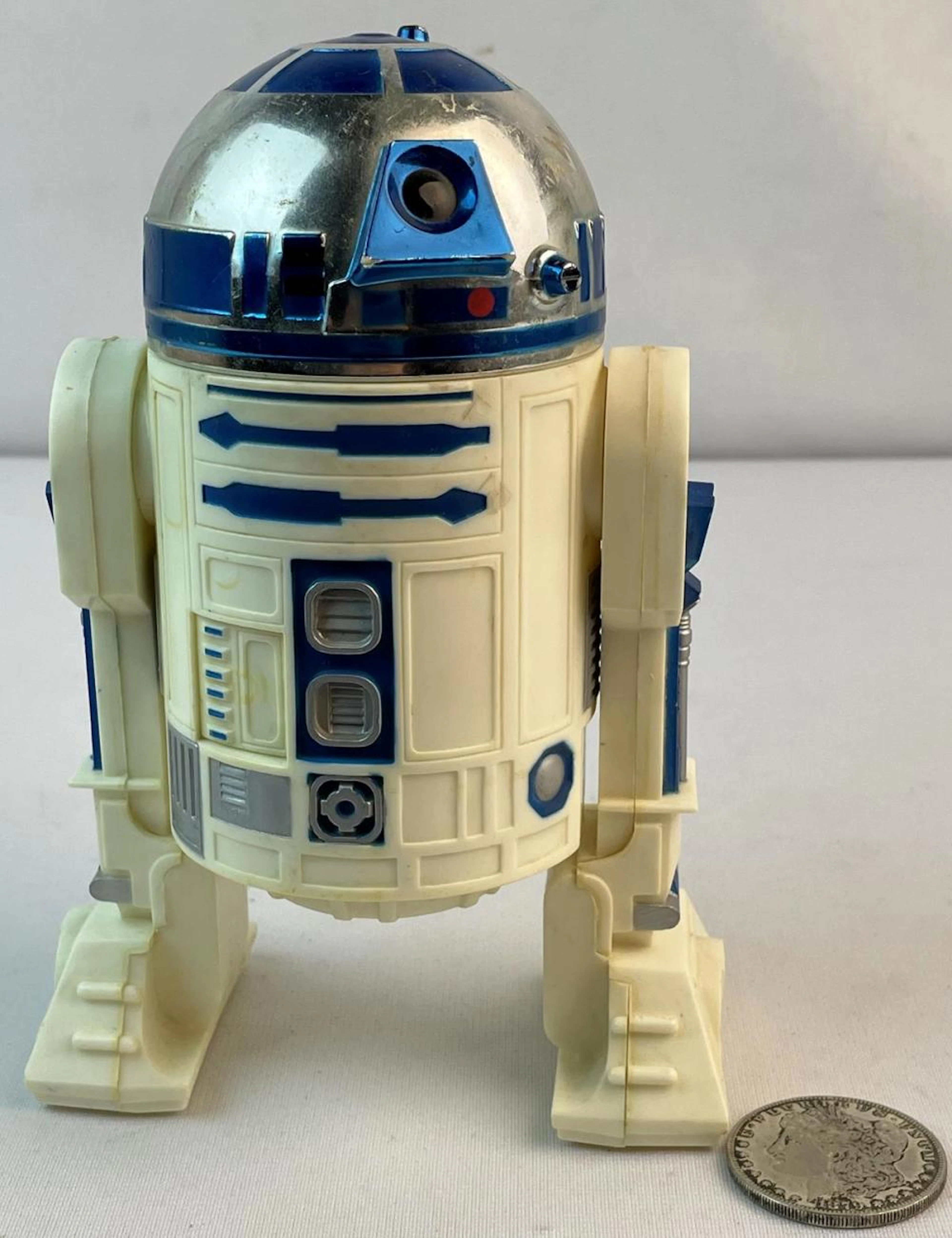Vintage 1978 Kenner Star Wars R2D2 Action Figure w/ Death Star Plans COMPLETE