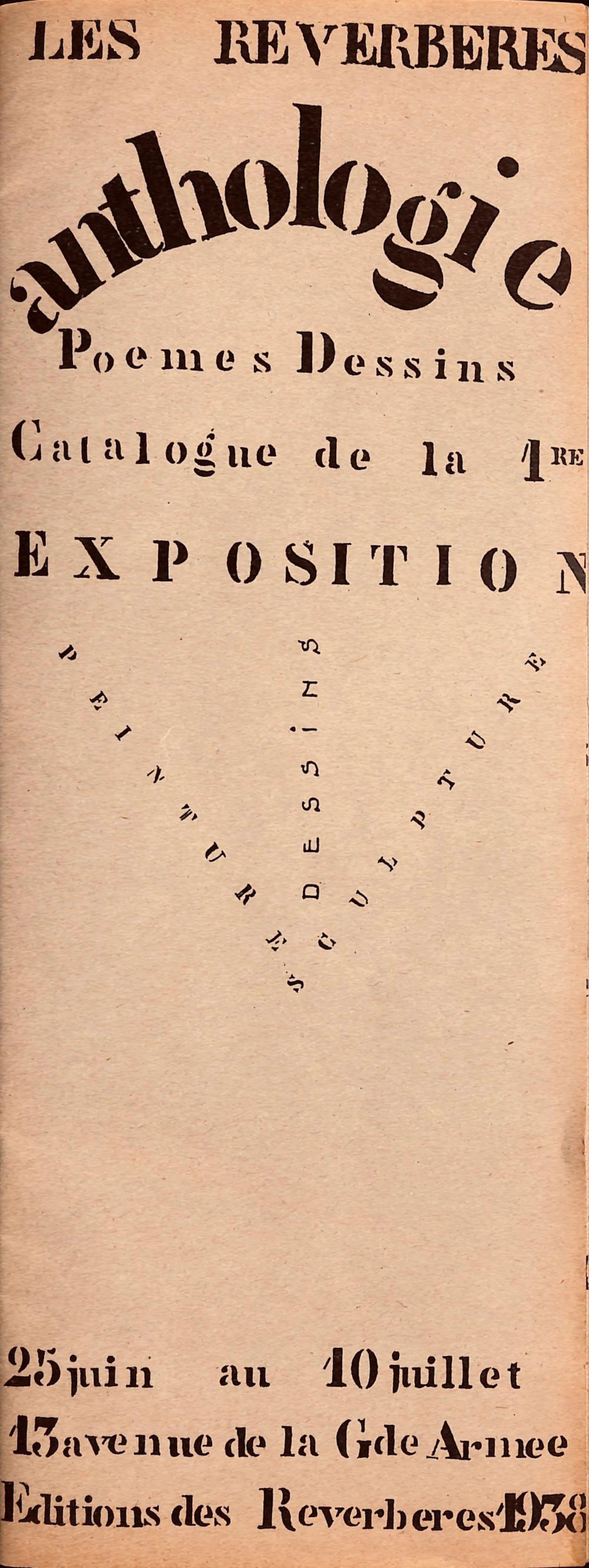 [RÉVERBÈRES] []ANTHOLOGIE. Poèmes. Dessins. Catalogue d