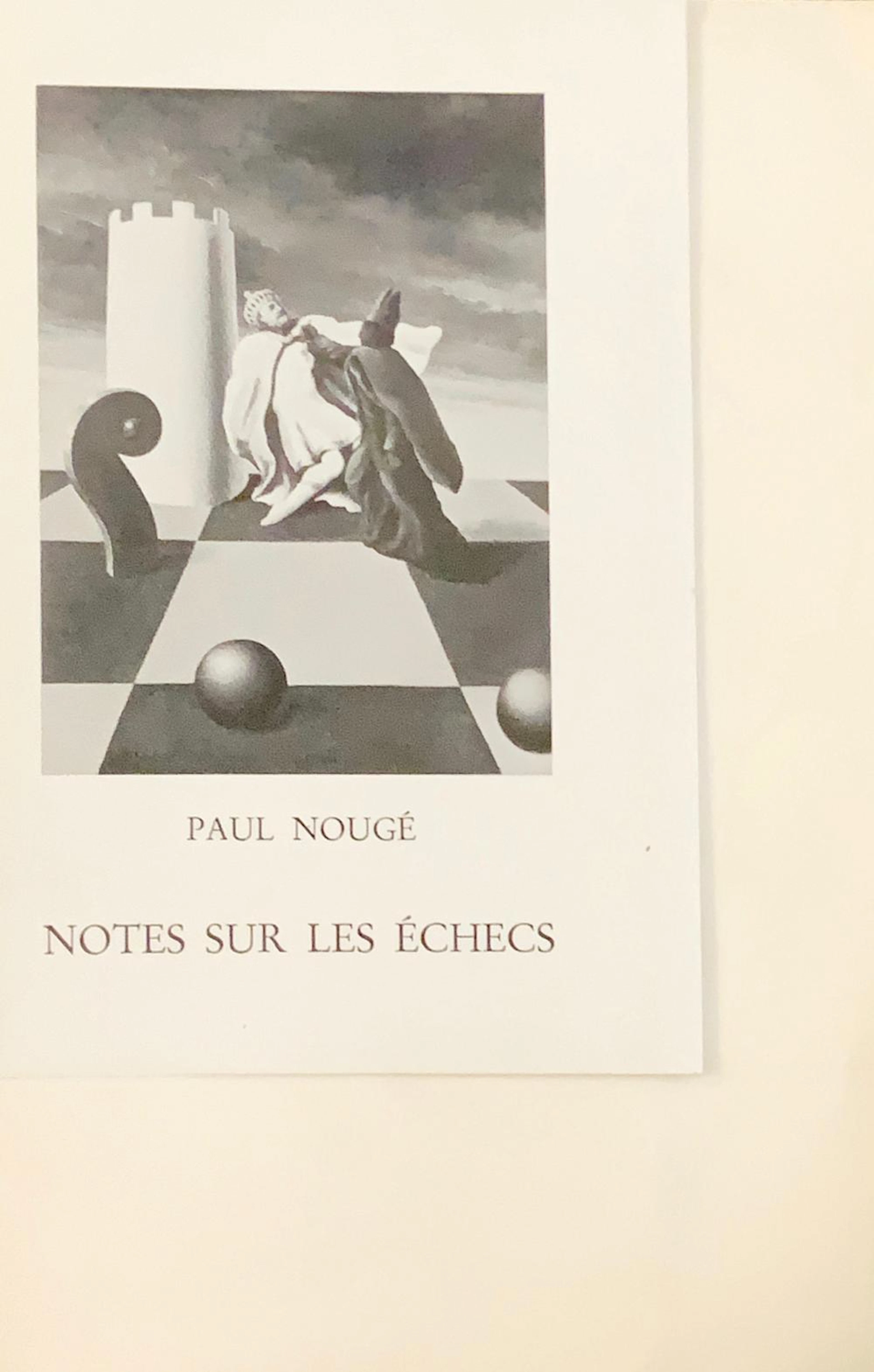 Paul NOUGÉ - Notes sur les Échecs. Avertissement de De