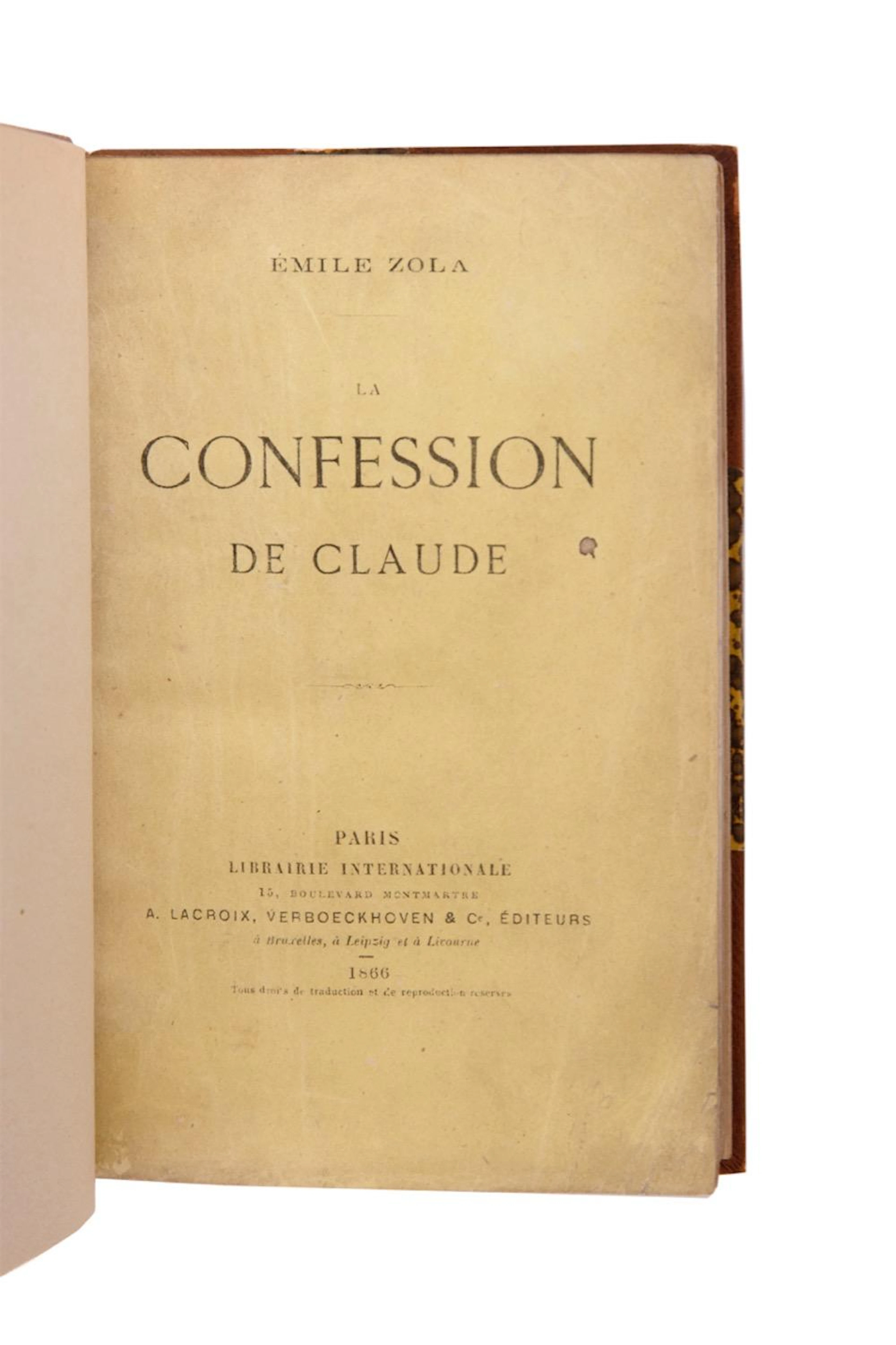 Émile ZOLA - La Confession de Claude.